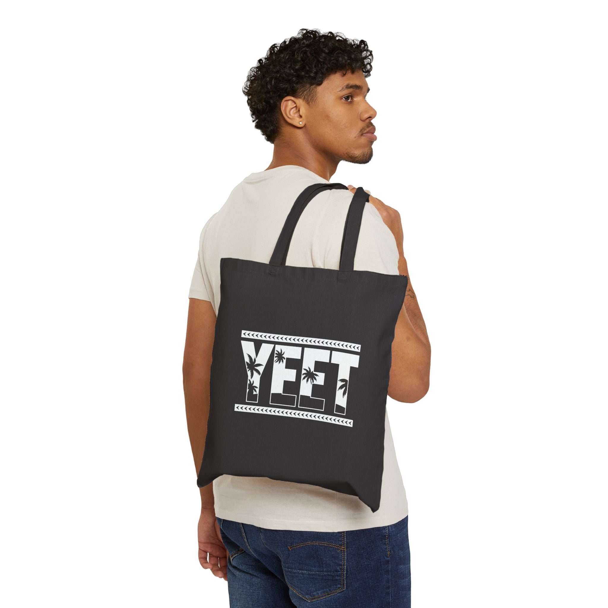 YEET Graphic Text Design, Sports Fan Tote Bag, Unisex , Gift Tote Bag for Him-Her