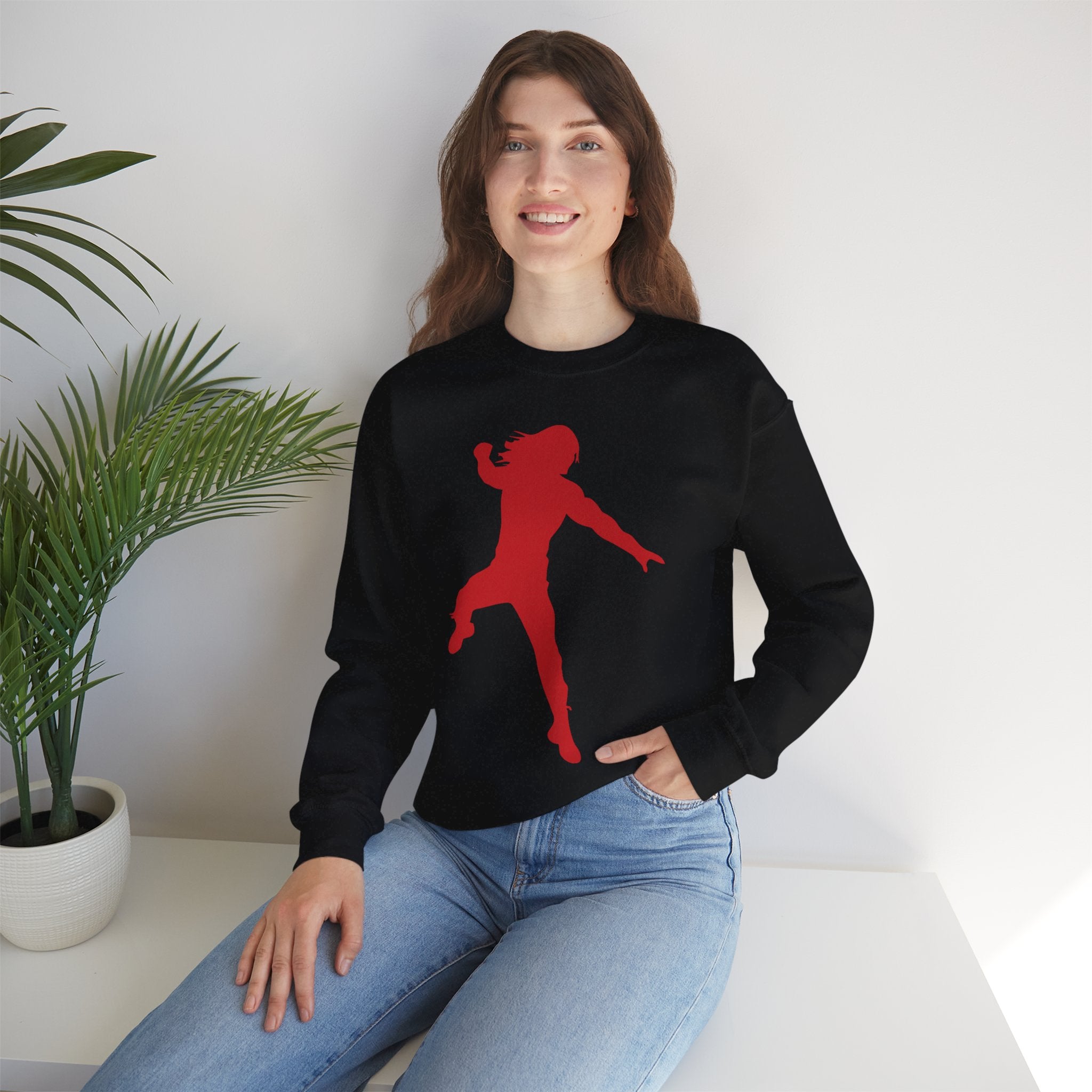 Roman Reigns Red Design, Wrestling Fan Unisex Sweatshirt - Gift for Him or Her, Casual Outwear, Graphic Design, Heavy Blend Crewneck Sweatshirt