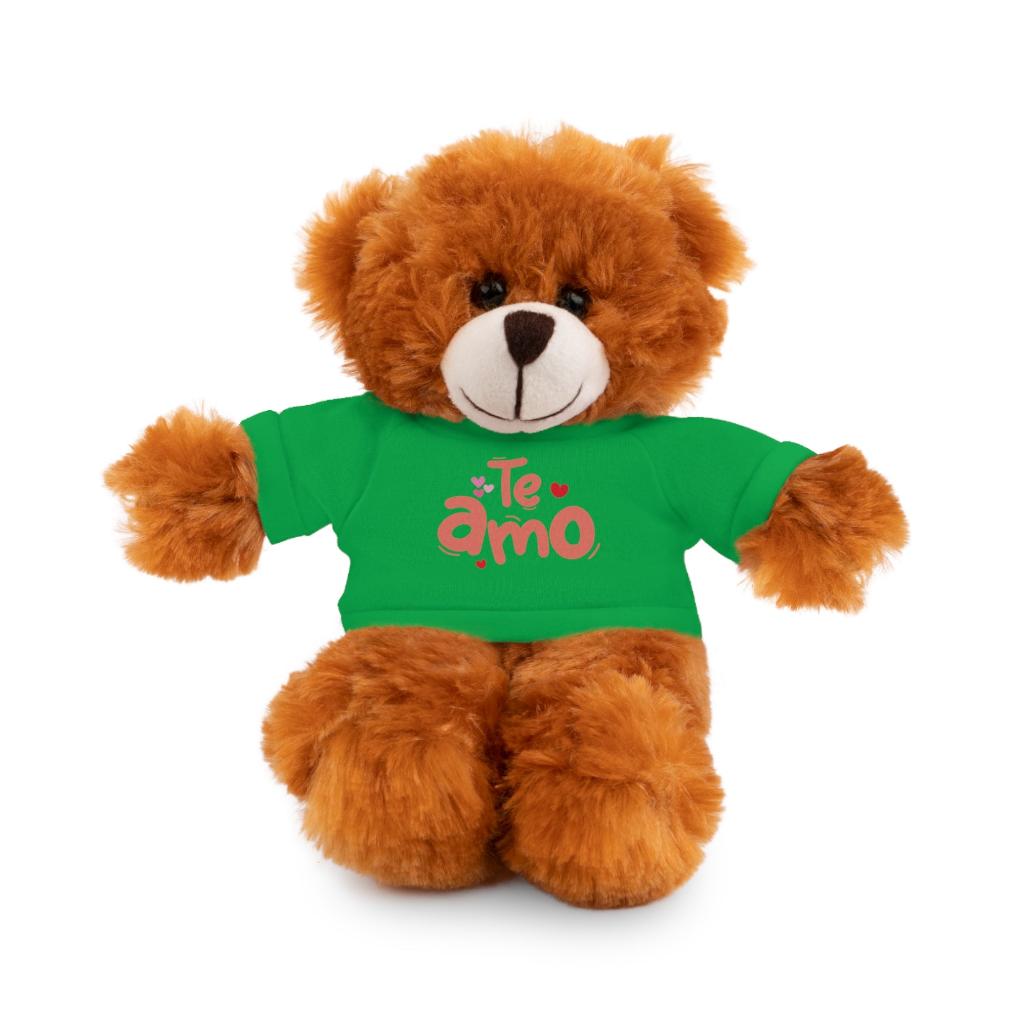 Cute Teddy Bear Plushy, Te Amo, Stuffed Animals Shirt Printed, Suitable for Soft Valentine's Day Gift