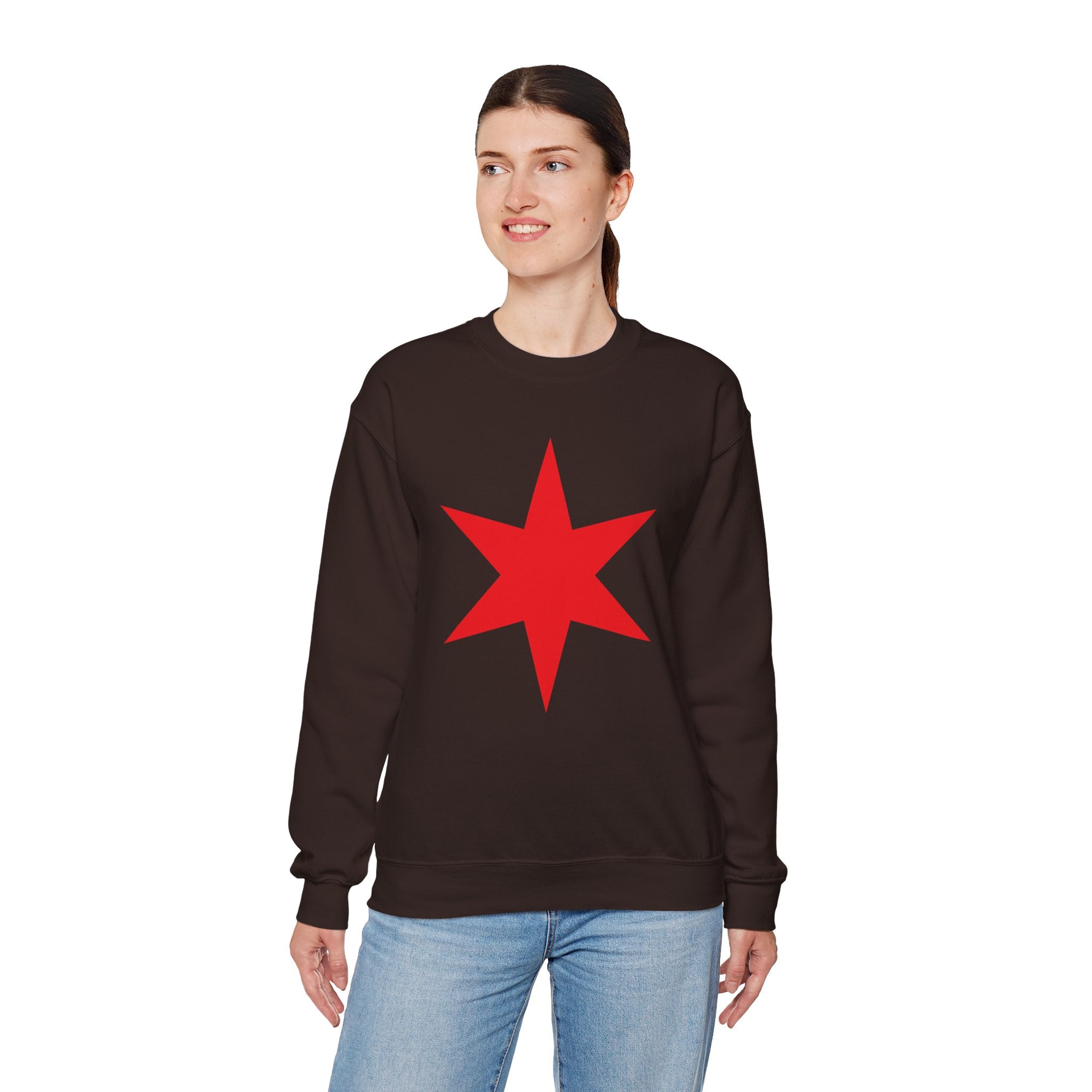 Chicago Star Sweatshirt, Wrestling Fan Unisex Sweatshirt - Gift for Him or Her, Casual Outwear, Heavy Blend Crewneck Sweatshirt