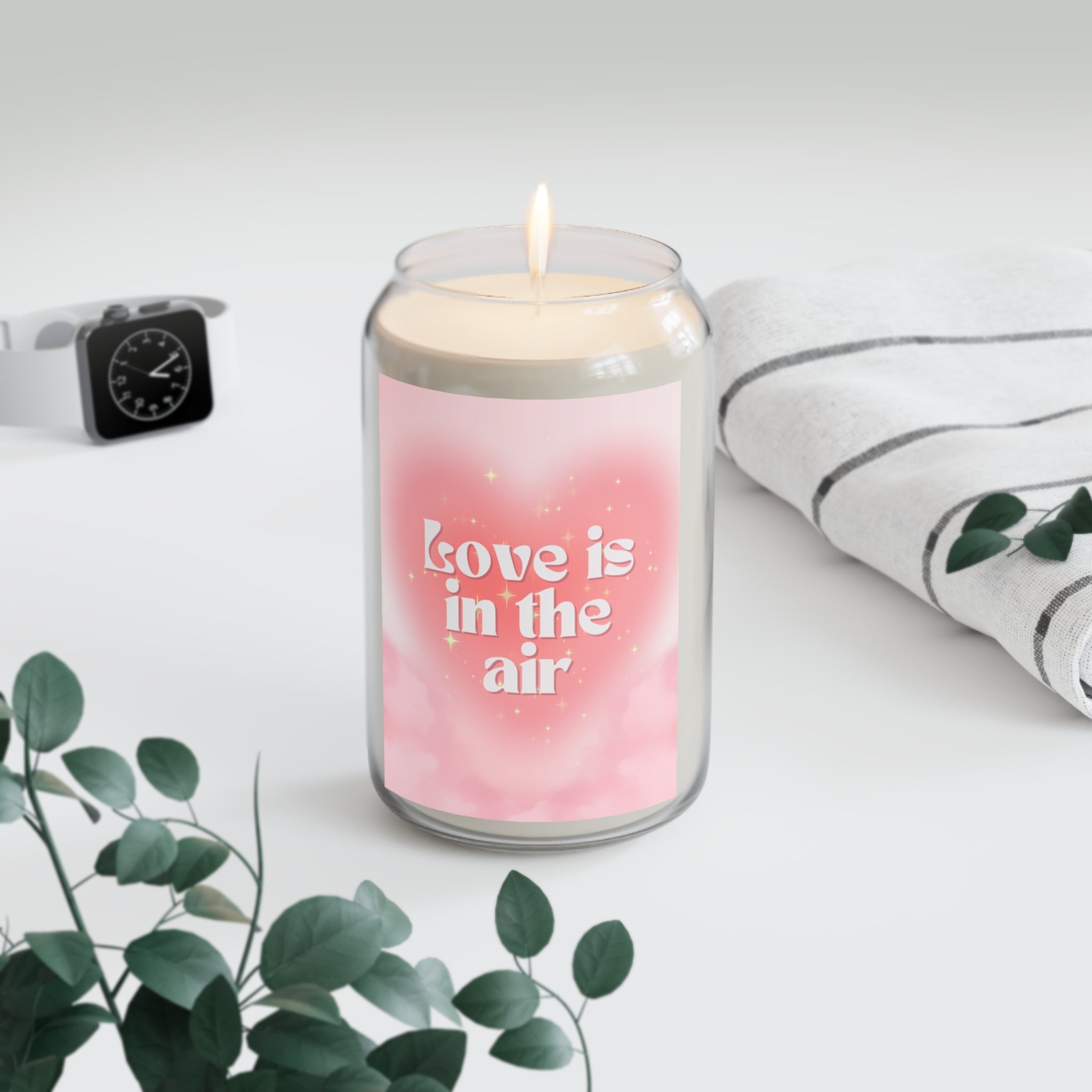 Love in The Air, Scented Candle, Natural Aromatherapy, Stress Relief Luxury Candle, Valentines Day Gift for Her, Long Lasting Candles