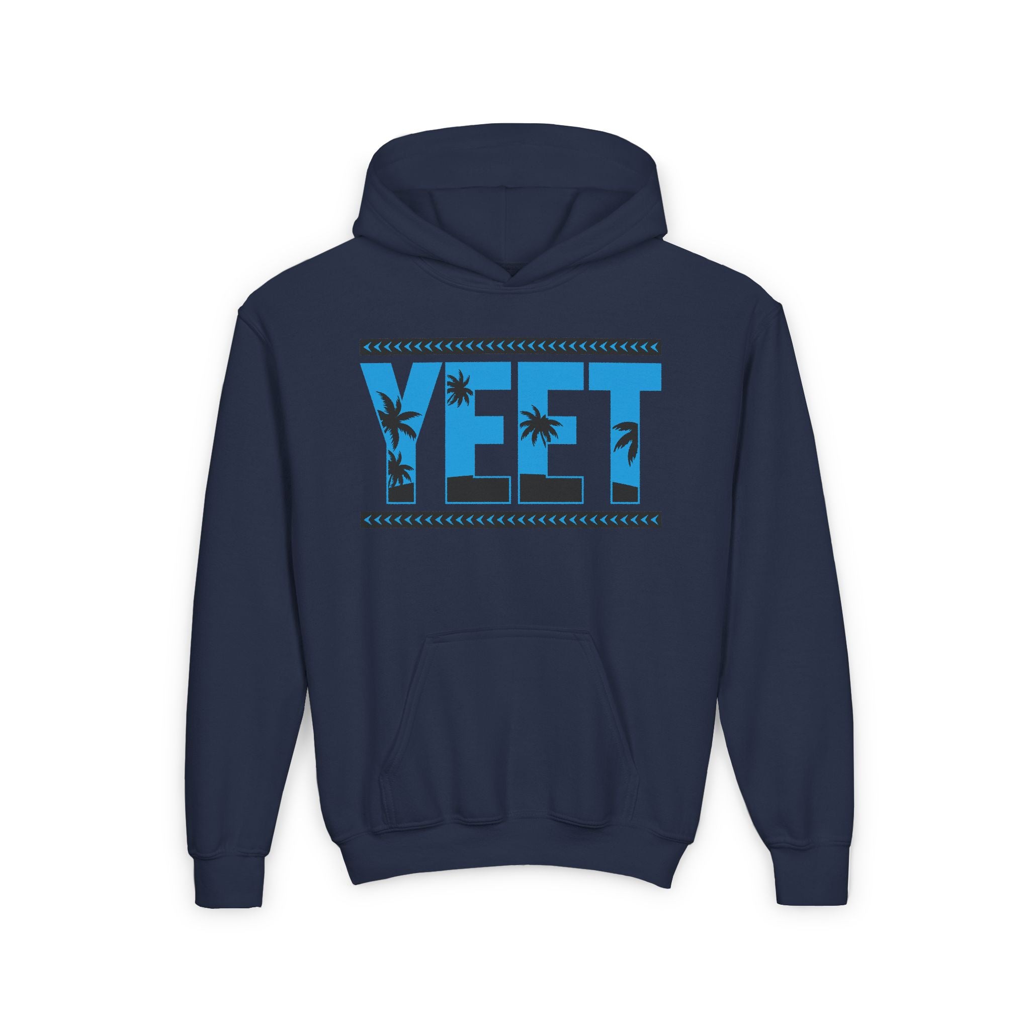 Yeet Two Color Blue Black Shirt Design, Sports Fan Kids Hoodies - Youth Heavy Blend Hooded Sweatshirt, Unisex Wrestling Fan Hoodies, Gift for Her-Him, Casual Outwear