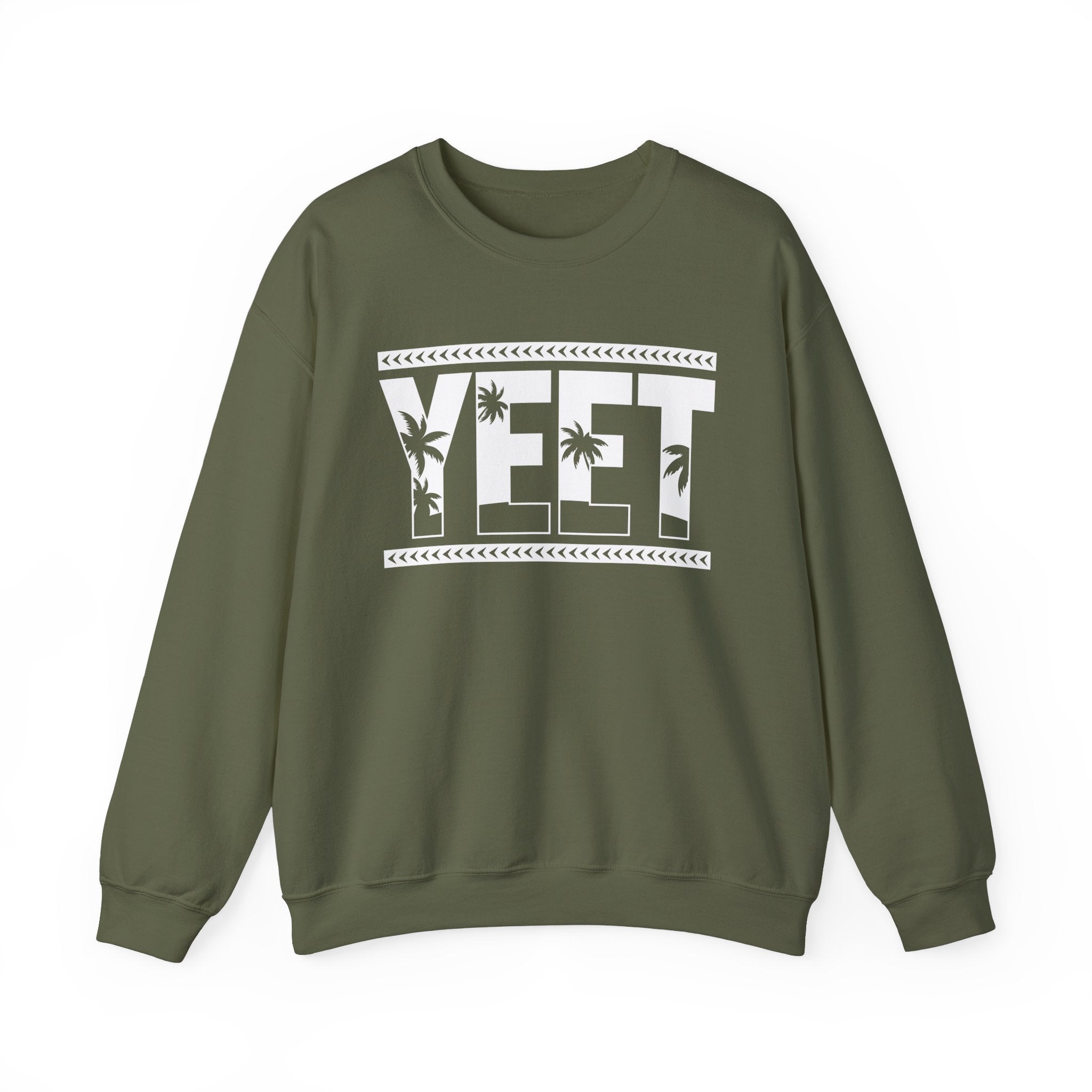 White Yeet Sweatshirt, Wrestling Fan Unisex Sweatshirt - Gift for Him or Her, Casual Outwear, Heavy Blend Crewneck Sweatshirt