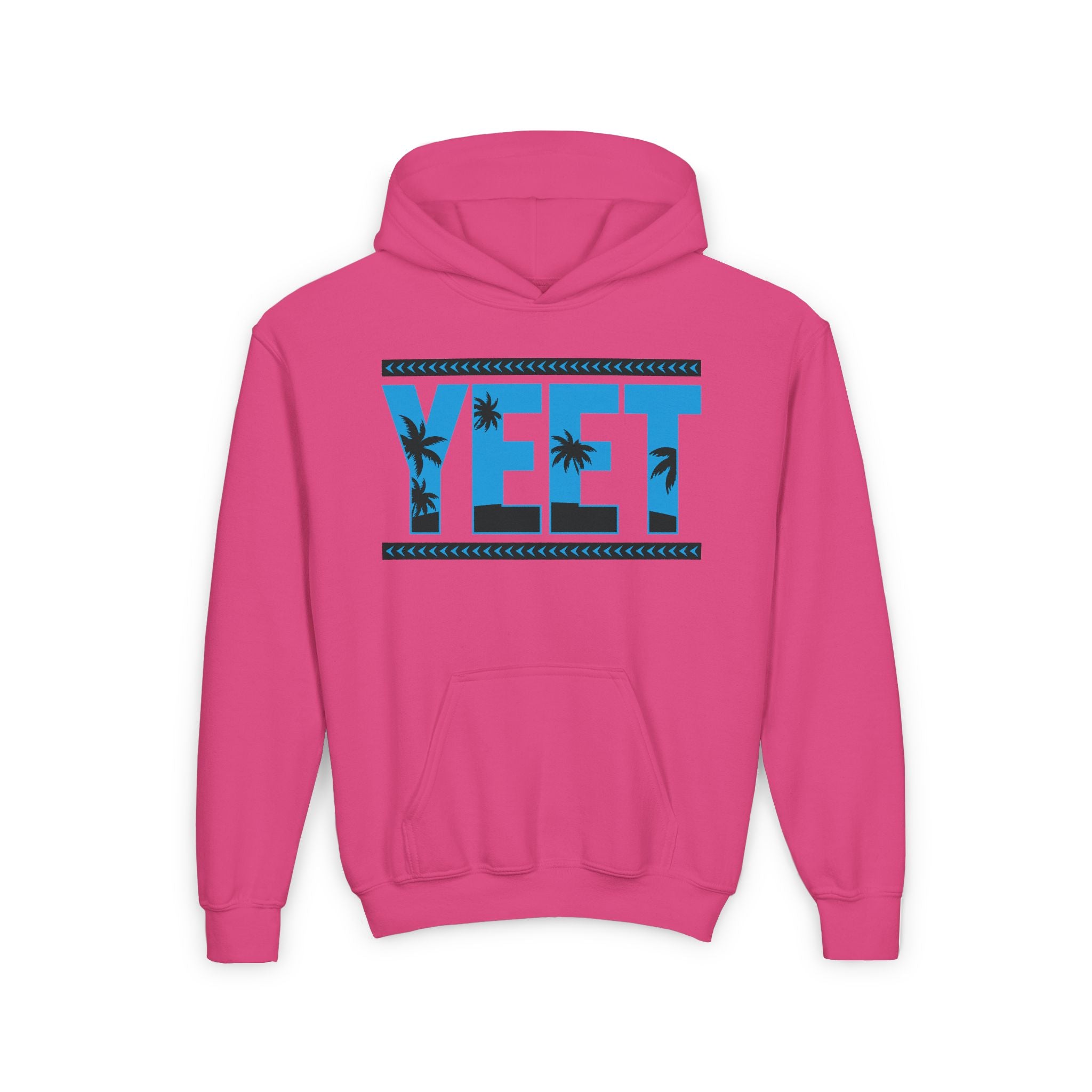 Yeet Two Color Blue Black Shirt Design, Sports Fan Kids Hoodies - Youth Heavy Blend Hooded Sweatshirt, Unisex Wrestling Fan Hoodies, Gift for Her-Him, Casual Outwear