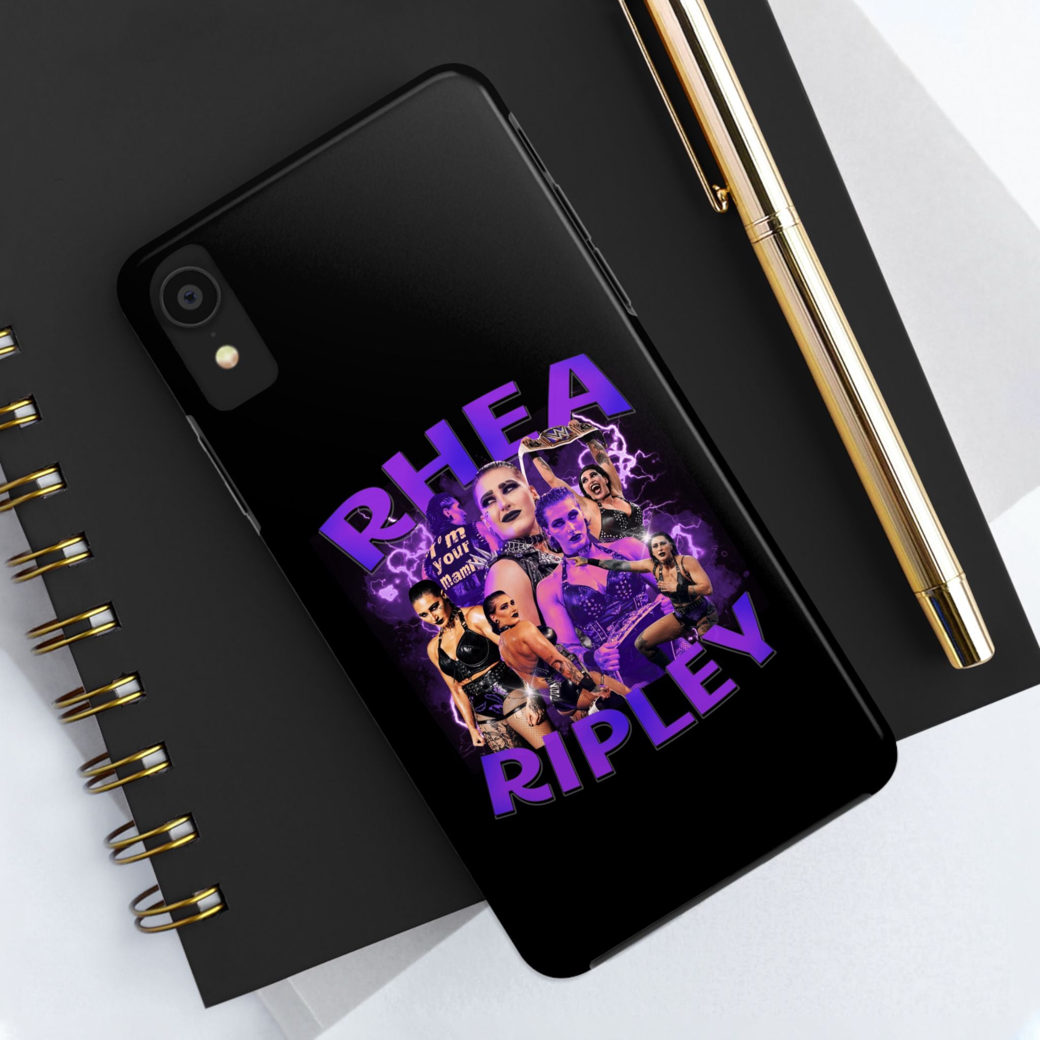 Rhea Ripley Graphic Portrait Design, iPhone and Samsung Case Cool Graphic Sports Fan Phone Case