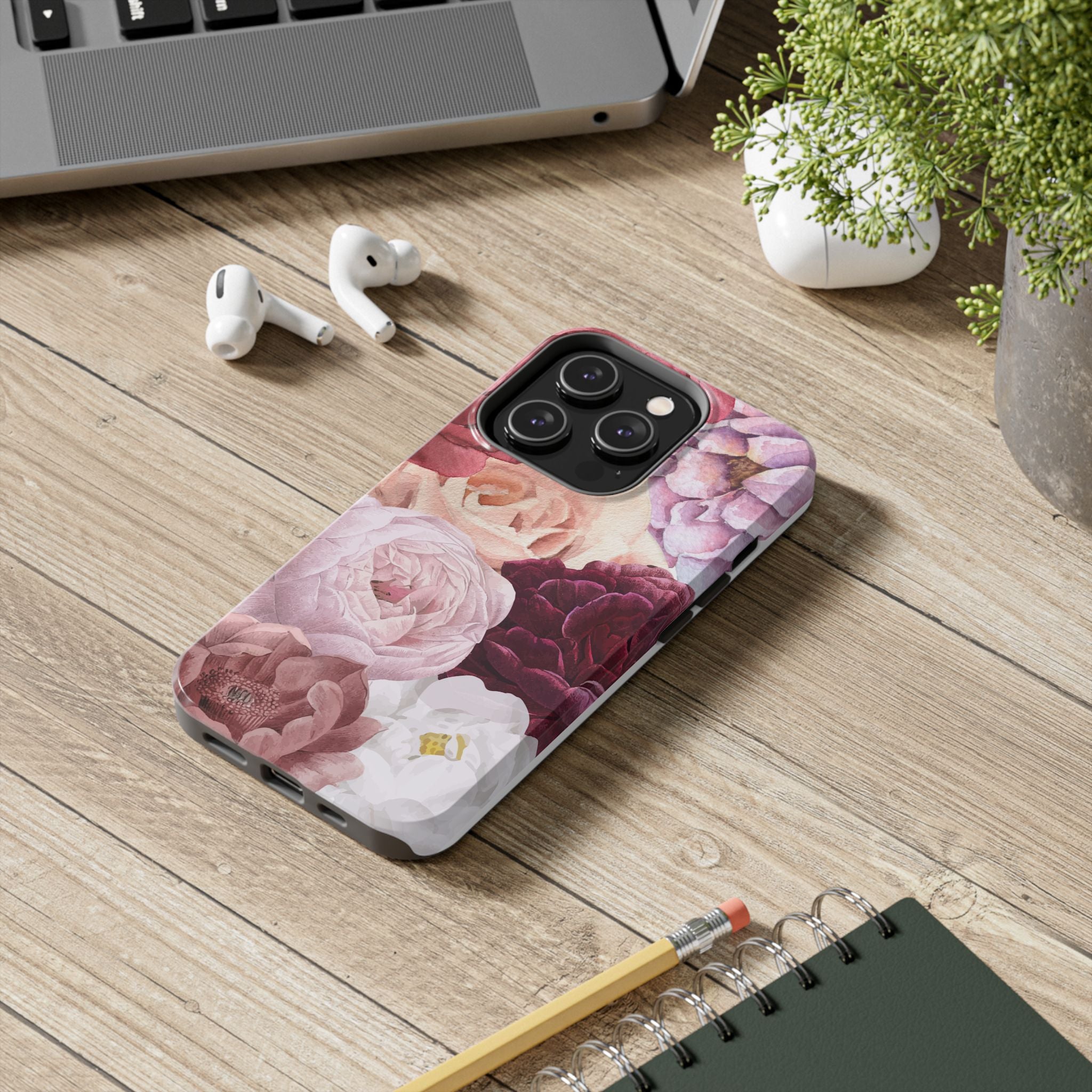 Pink Purple Watercolor Flower, Elegant Phone Cases, Stylish Phone Covers, Chic Phone Protectors, Fashionable Case for Her, Trendy Smartphone Accessories