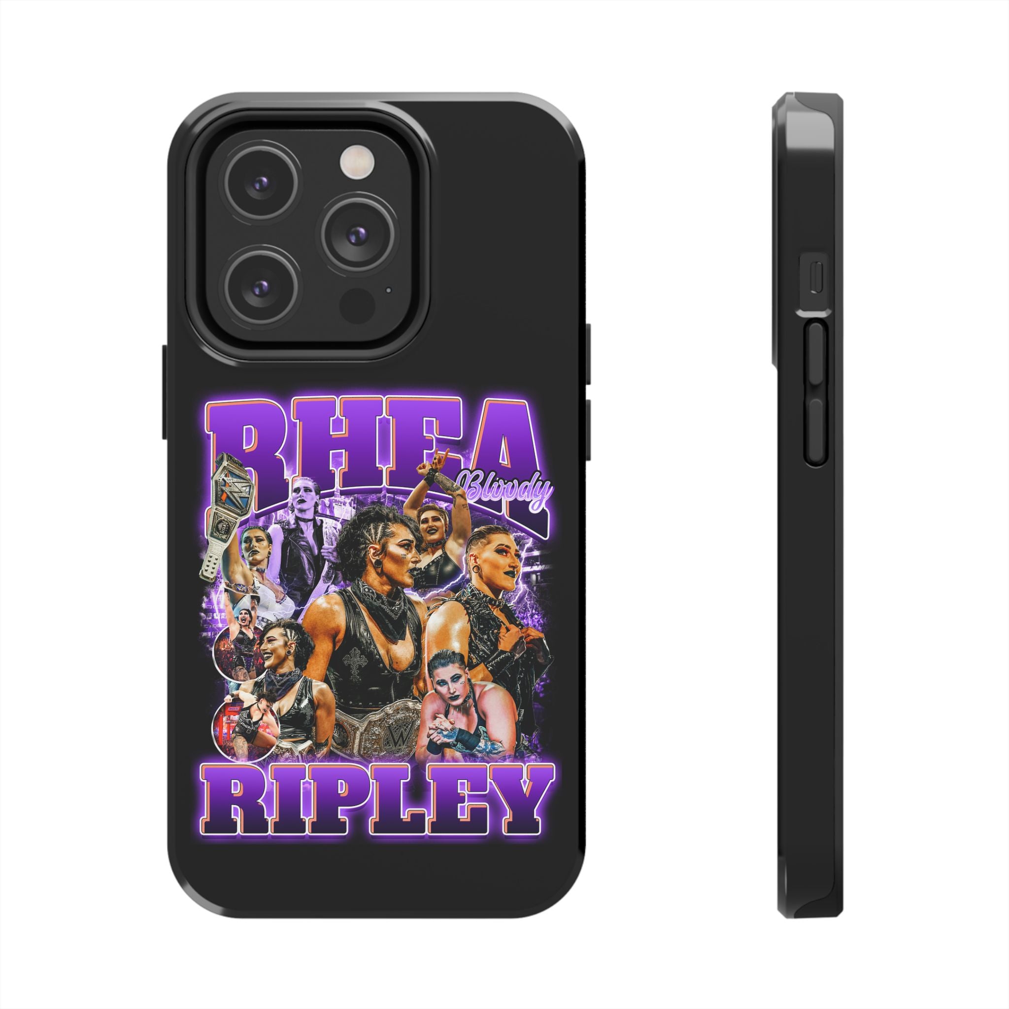 Rhea Ripley Graphic Portrait Design, iPhone and Samsung Case Cool Graphic Sports Fan Phone Case