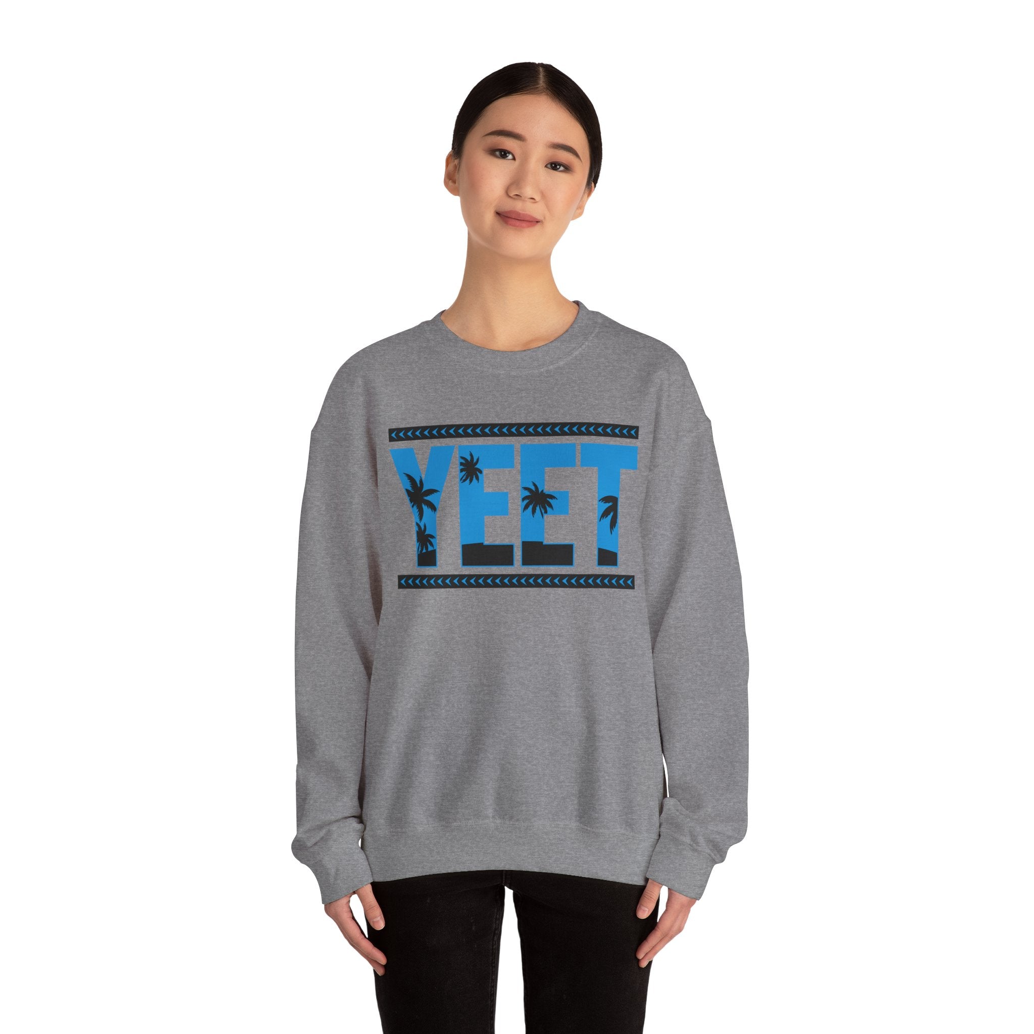 Blue Black Yeet Sweatshirt, Wrestling Fan Unisex Sweatshirt - Gift for Him or Her, Casual Outwear, Heavy Blend Crewneck Sweatshirt