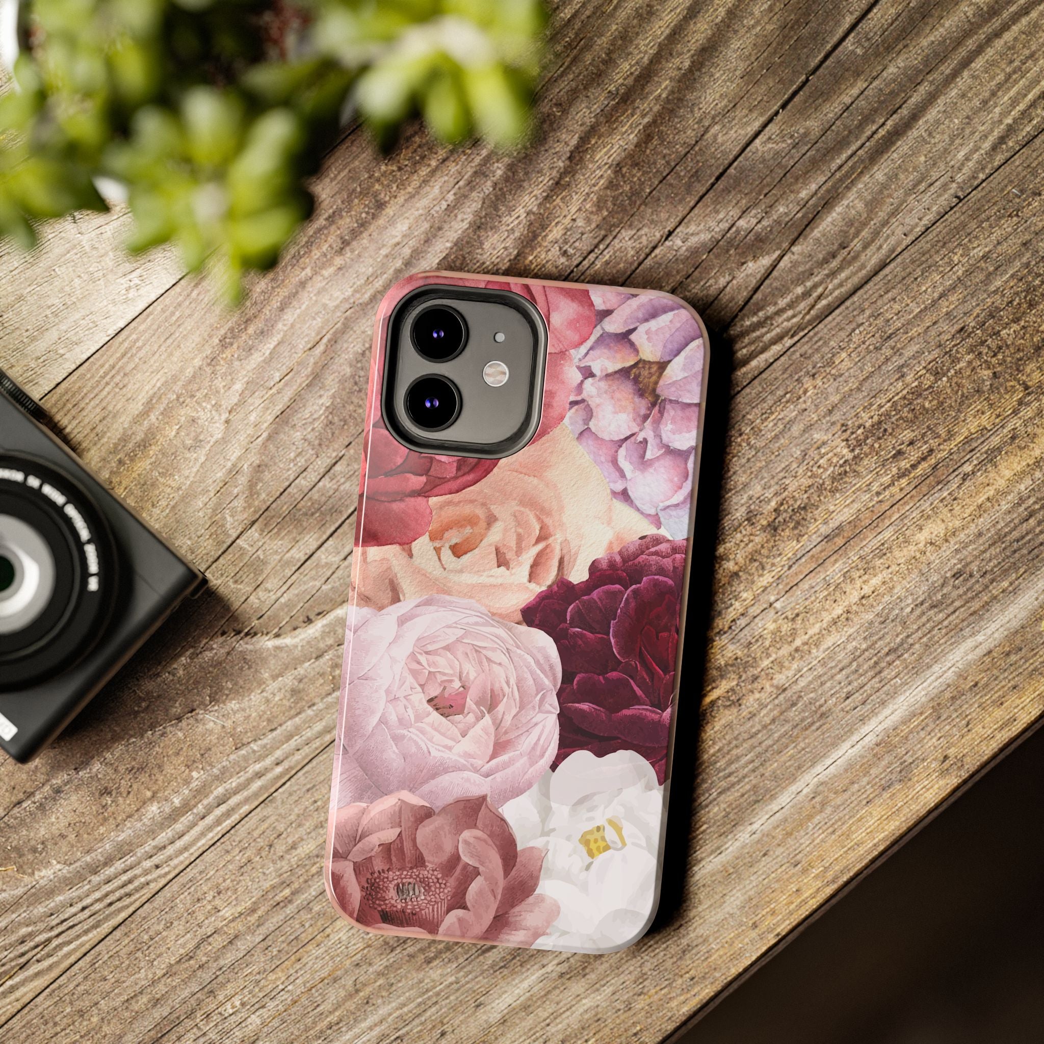 Pink Purple Watercolor Flower, Elegant Phone Cases, Stylish Phone Covers, Chic Phone Protectors, Fashionable Case for Her, Trendy Smartphone Accessories