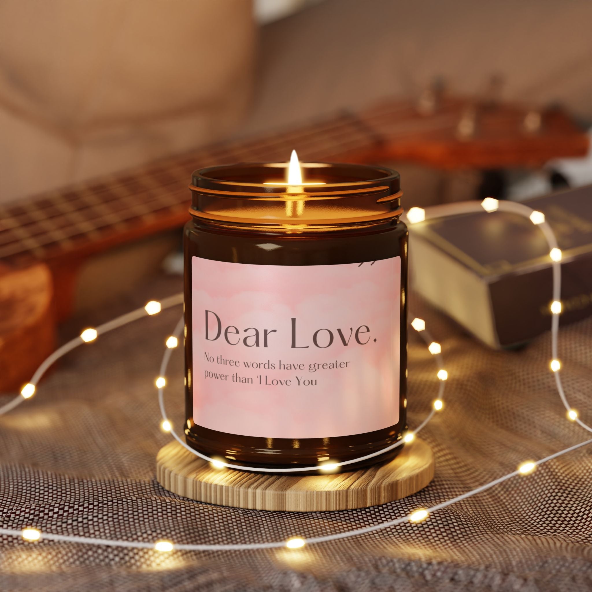 Scented Soy Candle, Dear Love, Candle Gifts, Printed Aromatherapy Candles, Natural Strong Fragrance Long Lasting