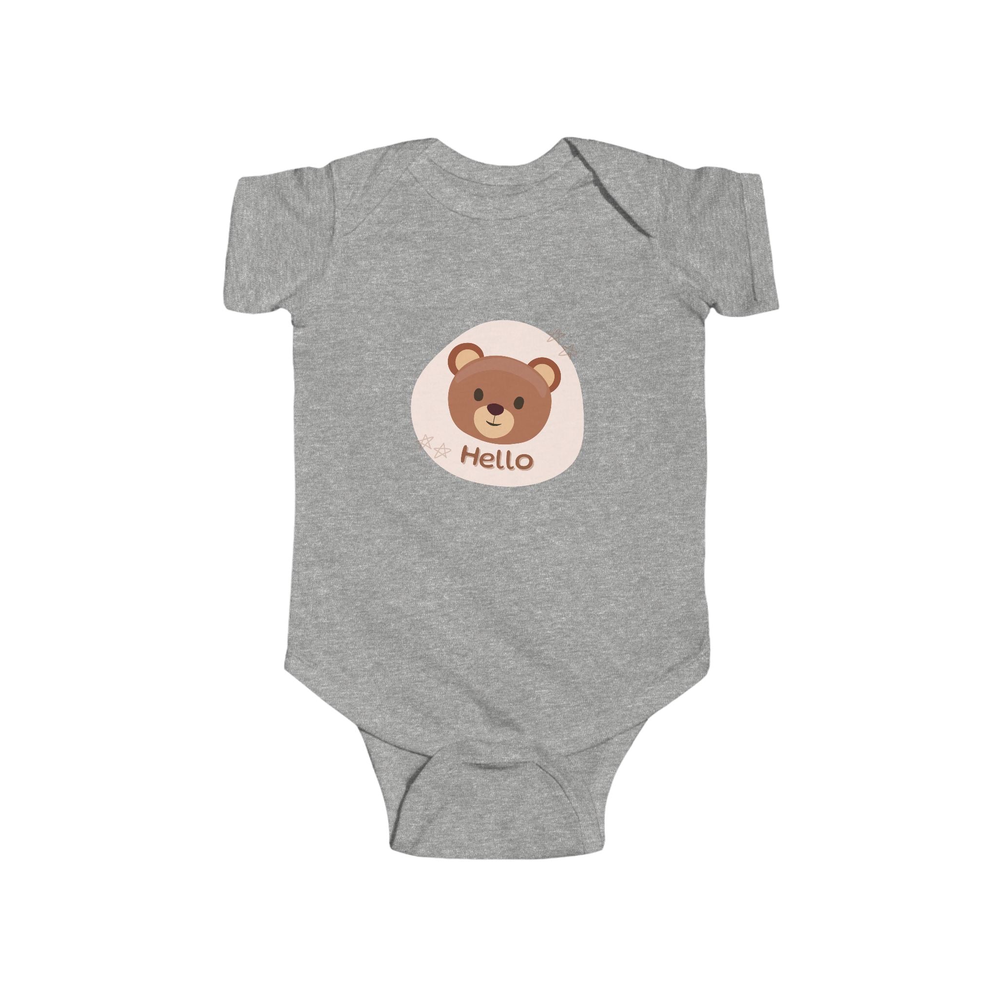 Hello Bear Infant Bodysuit, Cute Designs, Gift for Baby, Comfortable, Baby Shower Gift, Newborn Outfit, Baby Clothing