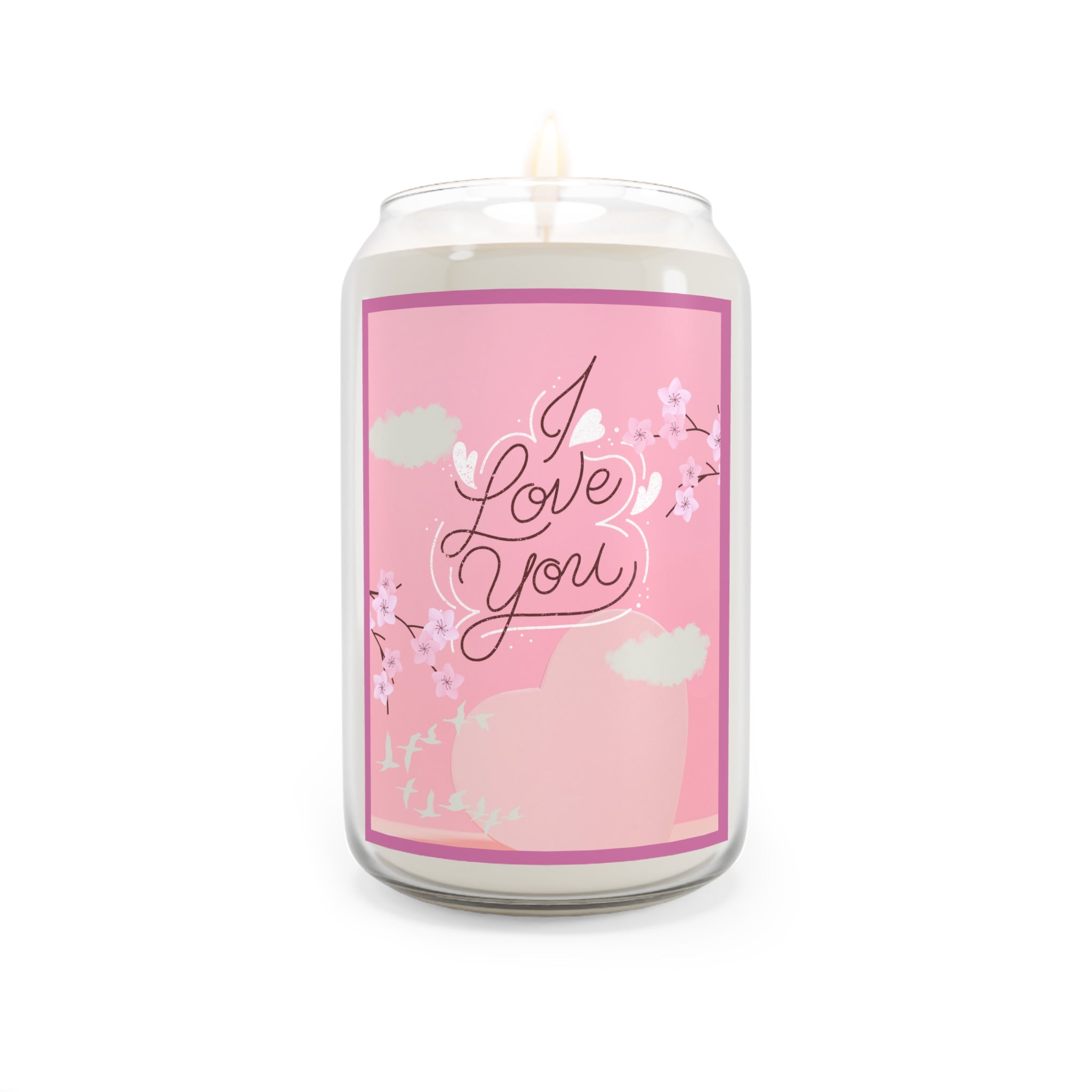 Pink, Scented Candle, Natural Aromatherapy, Stress Relief Luxury Candle, Valentines Day Gift for Her, Long Lasting Candles