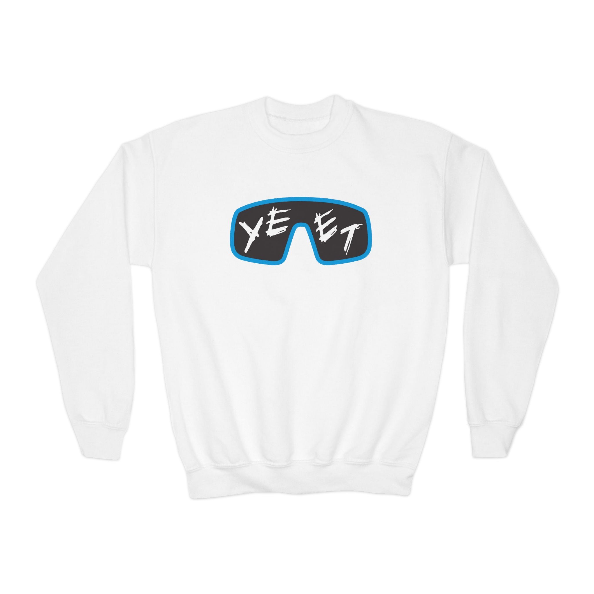 Yeet Glasses Design, Youth Sports Fan Crewneck Sweatshirt for Kids, Perfect Gift for Kids, Unisex Sweatshirt, Casual Outwear