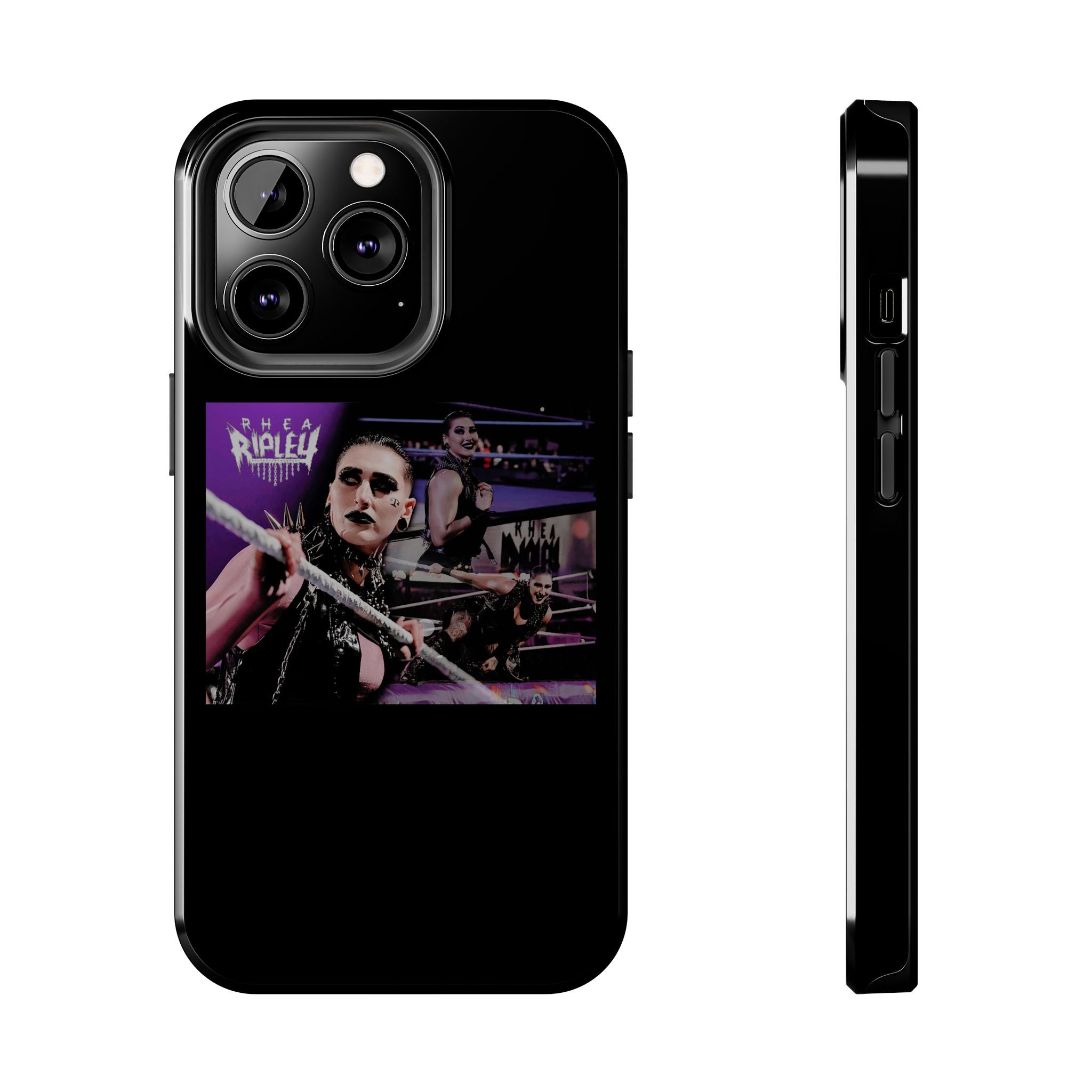 Rhea Ripley Wrap Graphic Portrait Design, iPhone and Samsung Case Cool Graphic Sports Fan Phone Case