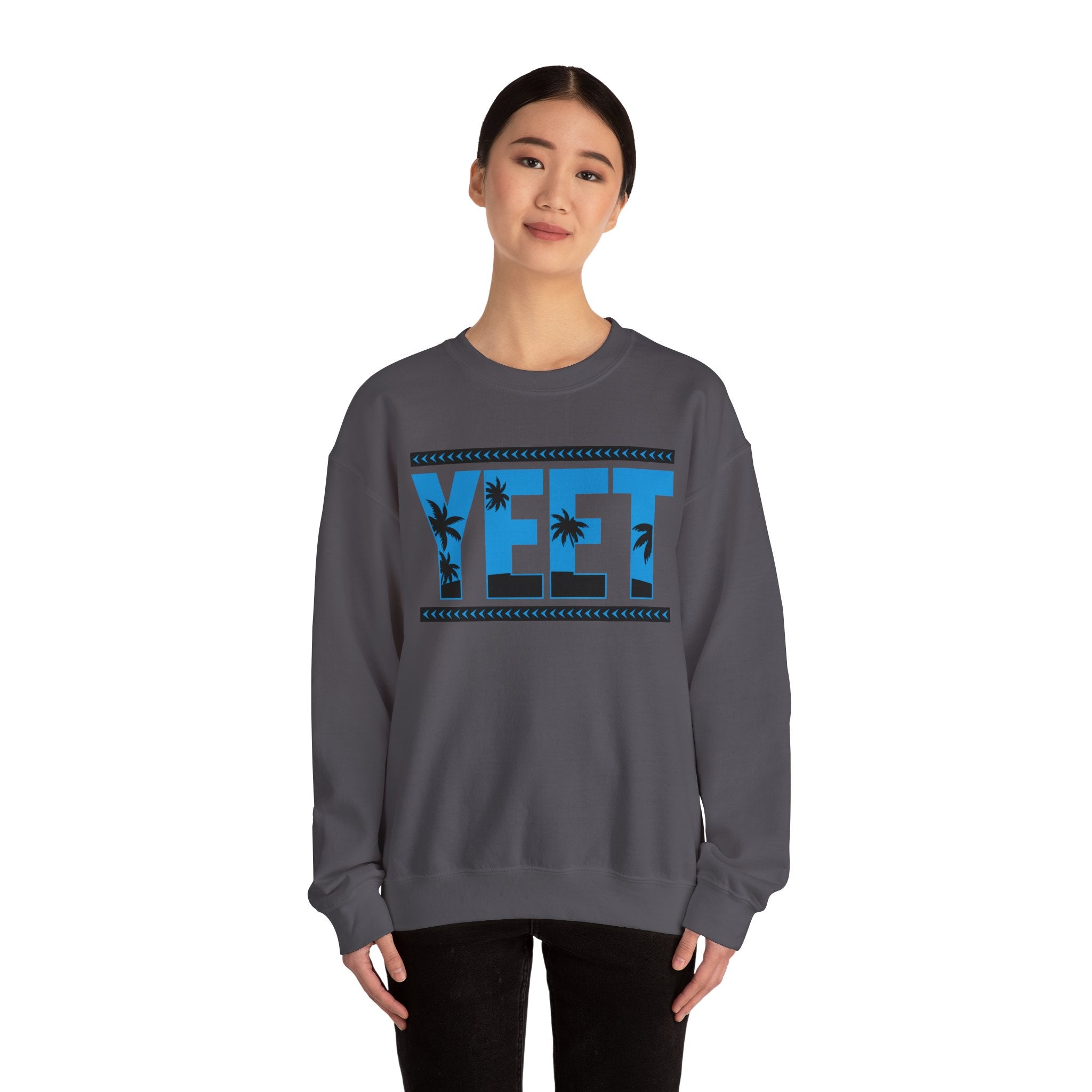 Blue Black Yeet Sweatshirt, Wrestling Fan Unisex Sweatshirt - Gift for Him or Her, Casual Outwear, Heavy Blend Crewneck Sweatshirt