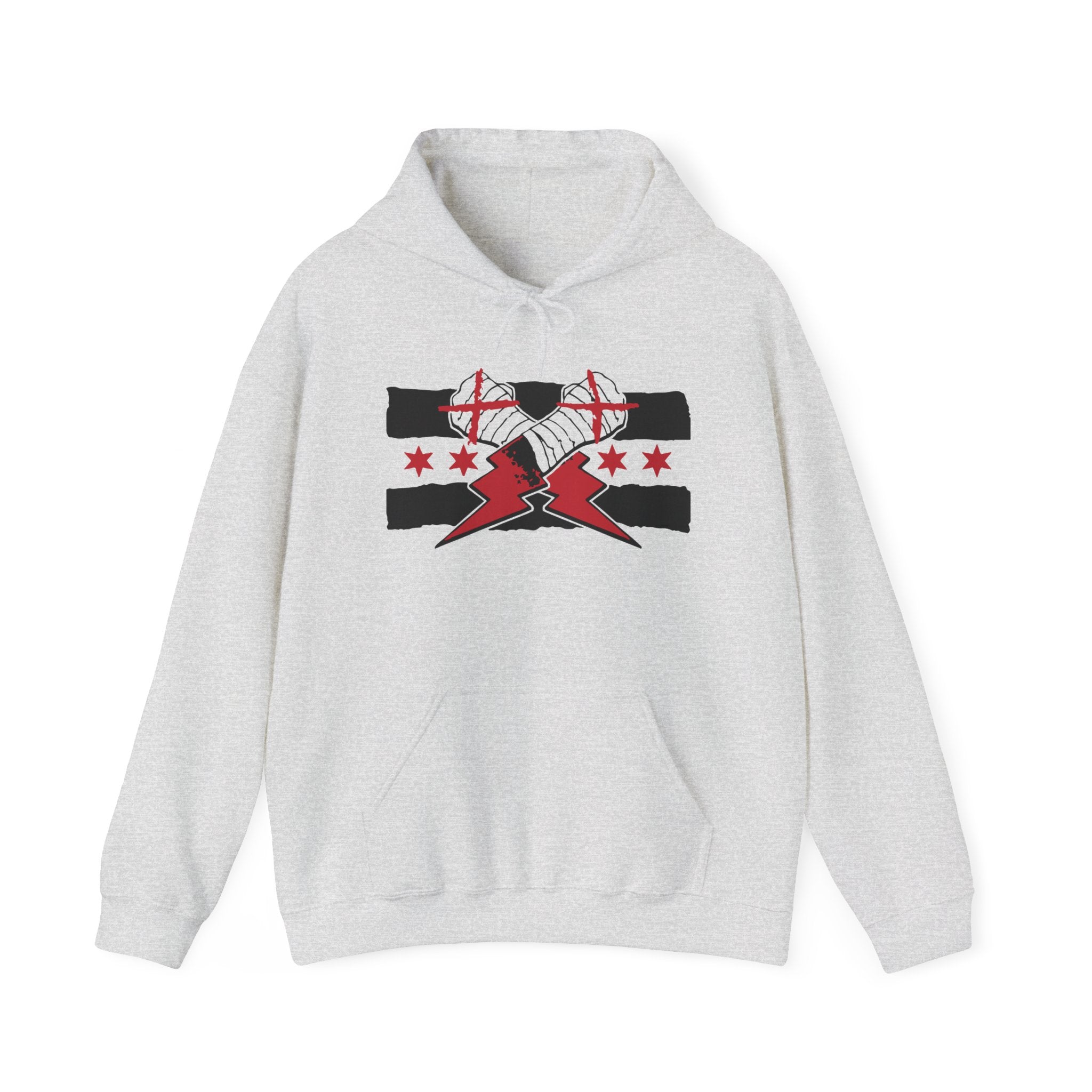 CM Punk Flag Black and Red Design Hoodies, Gift for Her - Gift for Him, Sports Fan Wrestling Unisex Hooded Sweatshirt, Casual Outwear