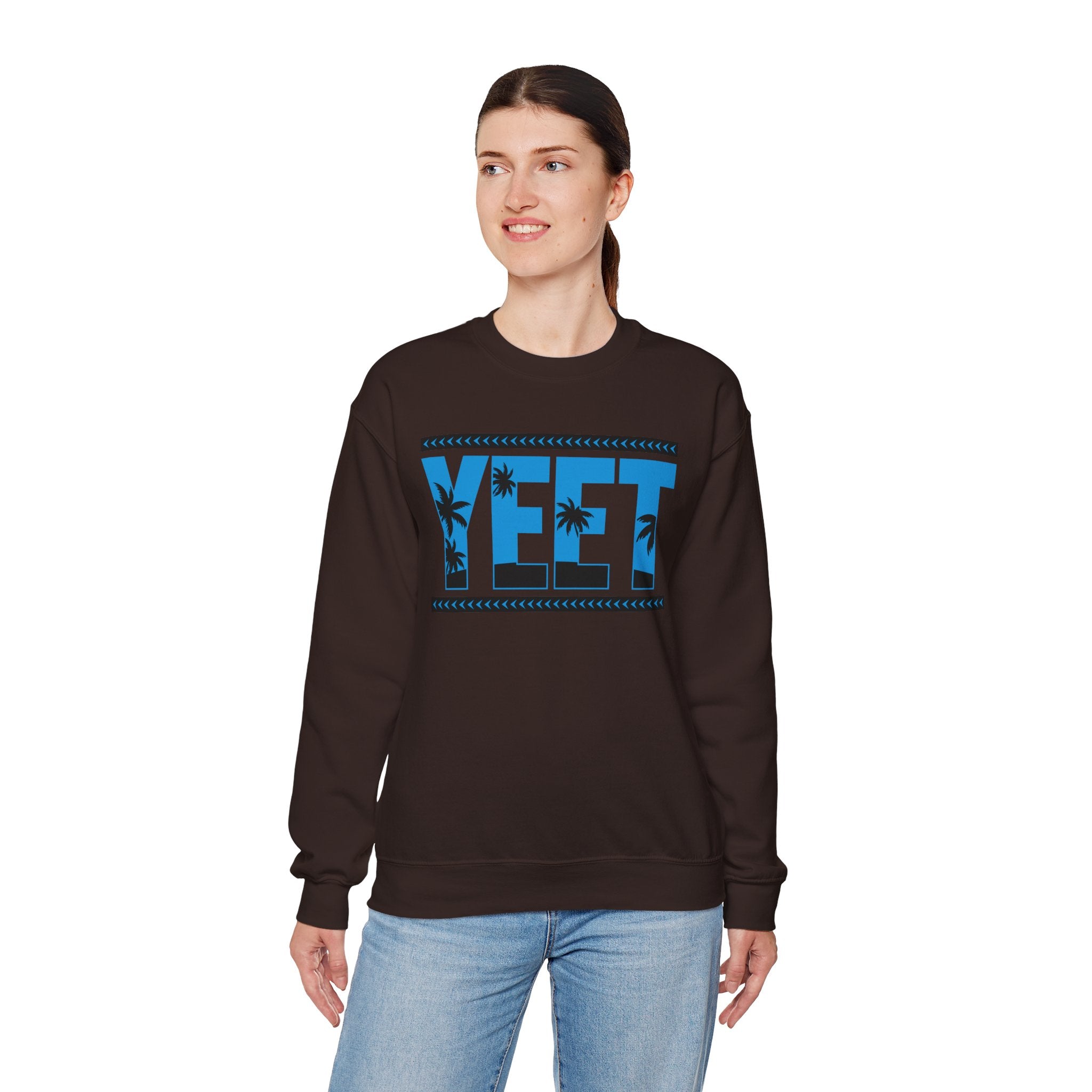 Blue Black Yeet Sweatshirt, Wrestling Fan Unisex Sweatshirt - Gift for Him or Her, Casual Outwear, Heavy Blend Crewneck Sweatshirt