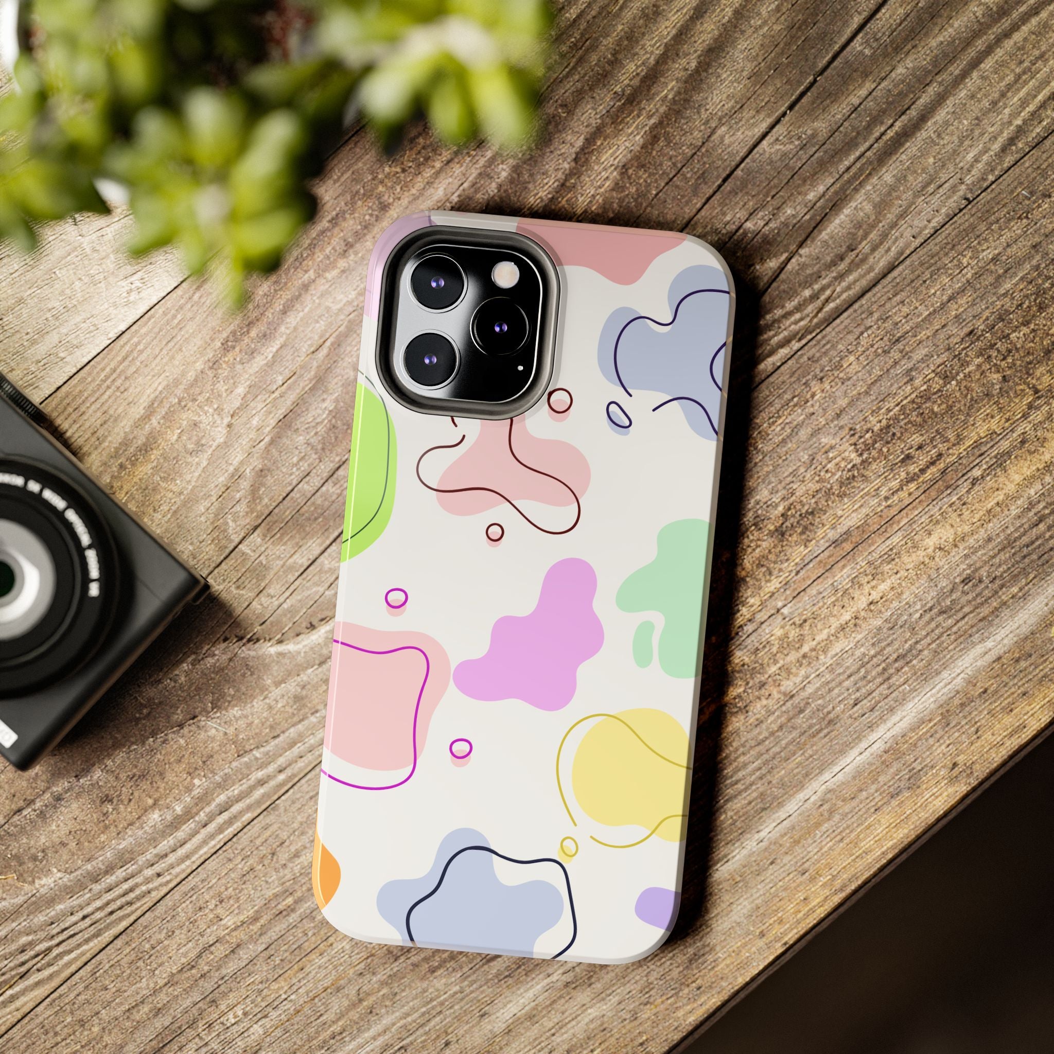 Colorful Pastel Abstract Patern, Elegant Phone Cases, Stylish Phone Covers, Chic Phone Protectors, Fashionable Case for Her, Trendy Smartphone Accessories