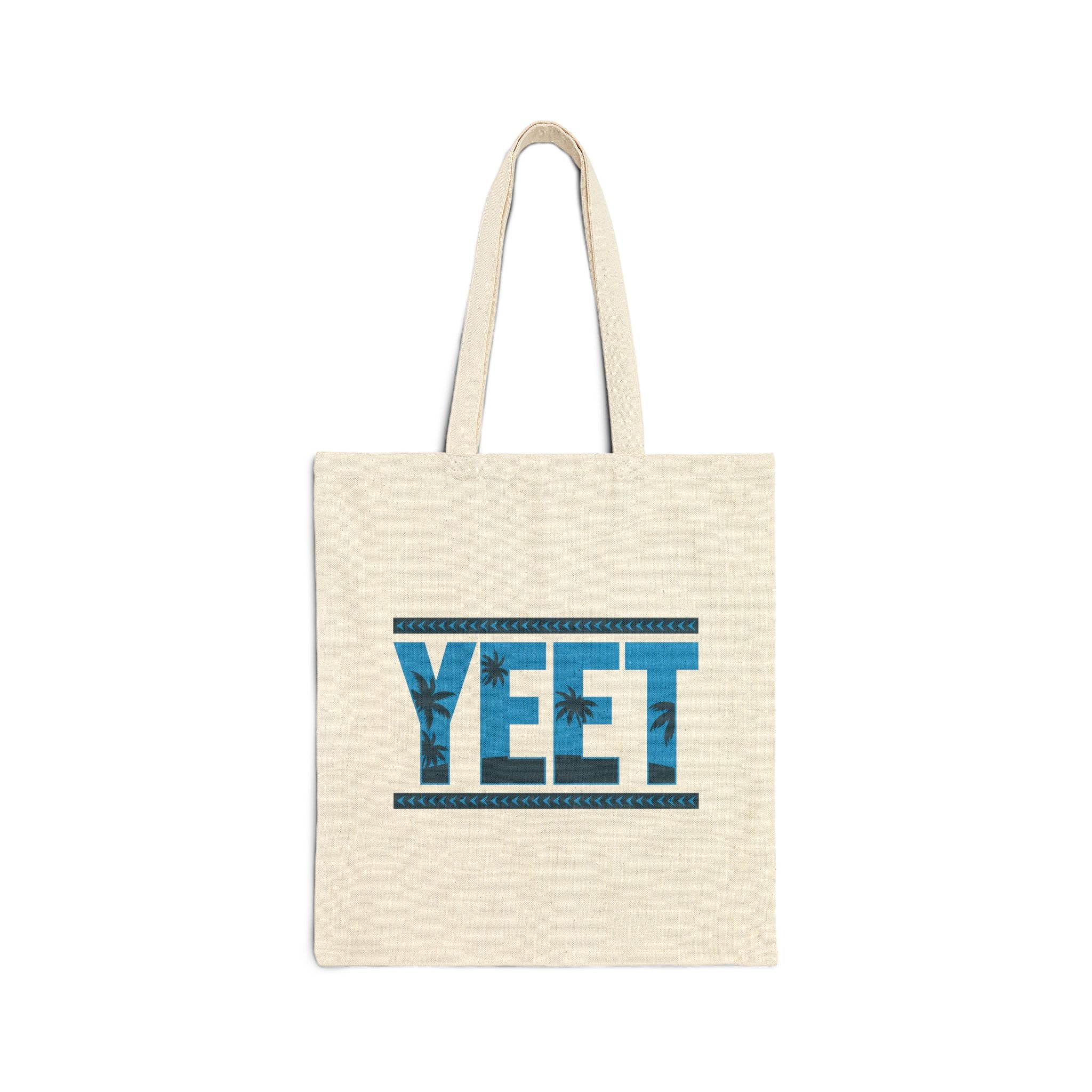 YEET Blue Gray Graphic Text Design, Sports Fan Tote Bag, Unisex , Gift Tote Bag for Him-Her