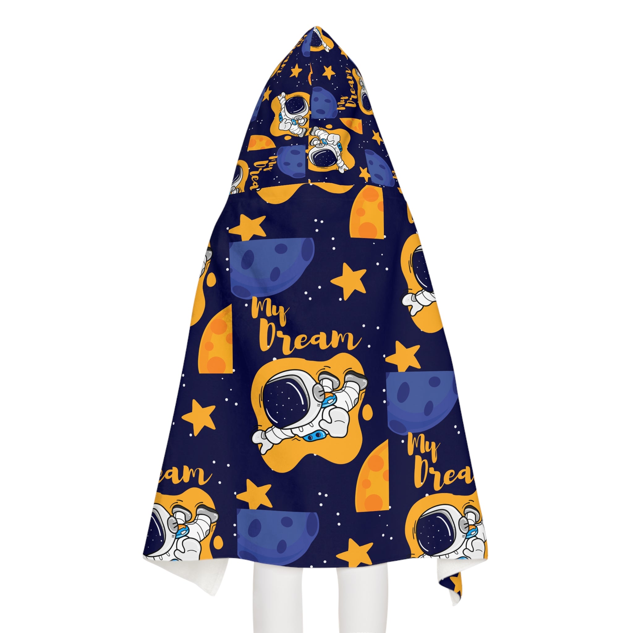 Blue My Dream Design Hooded Towel, Cute Designs - Youth Hooded Towel