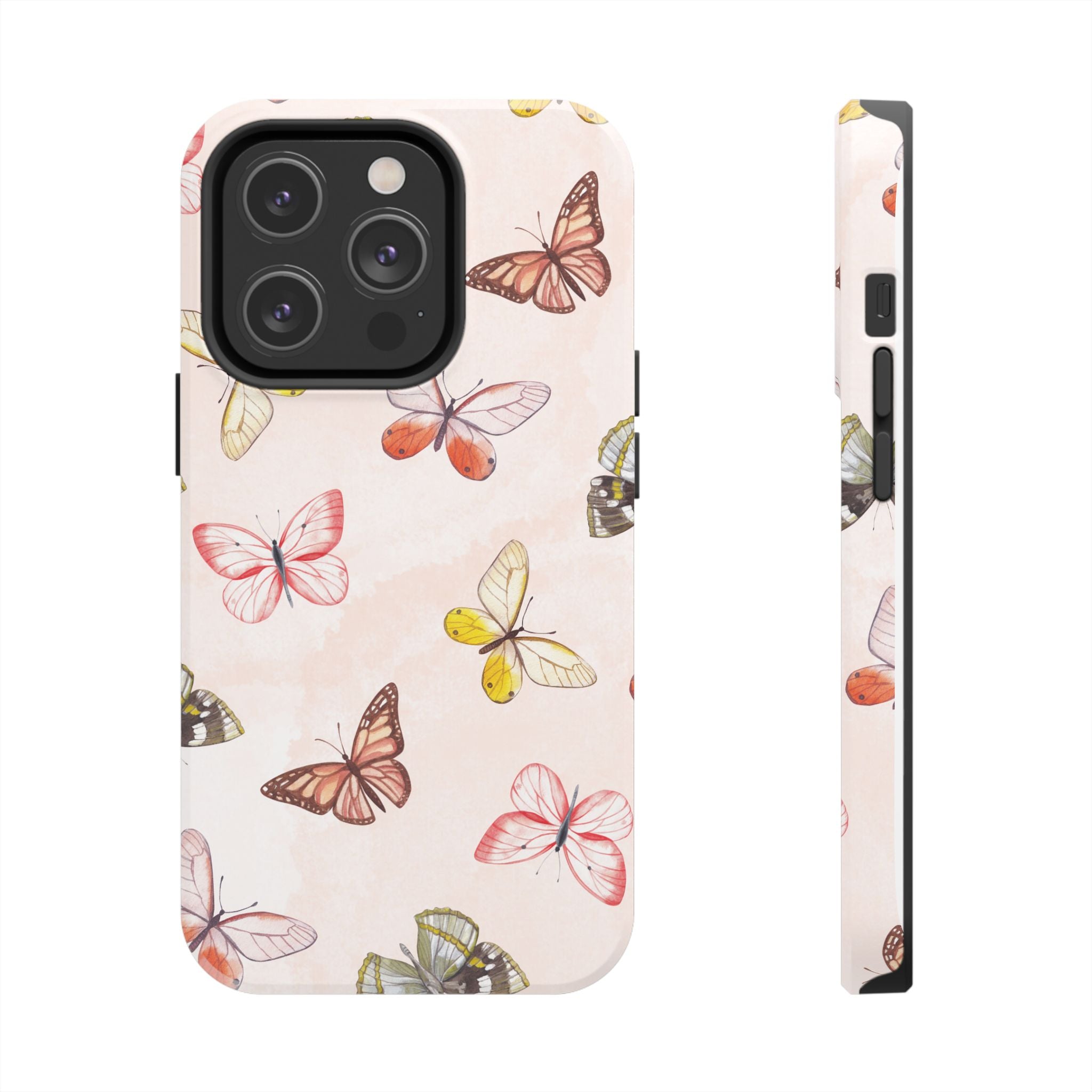 Pink Butterflies, Elegant Phone Cases, Stylish Phone Covers, Chic Phone Protectors, Fashionable Case for Her, Trendy Smartphone Accessories