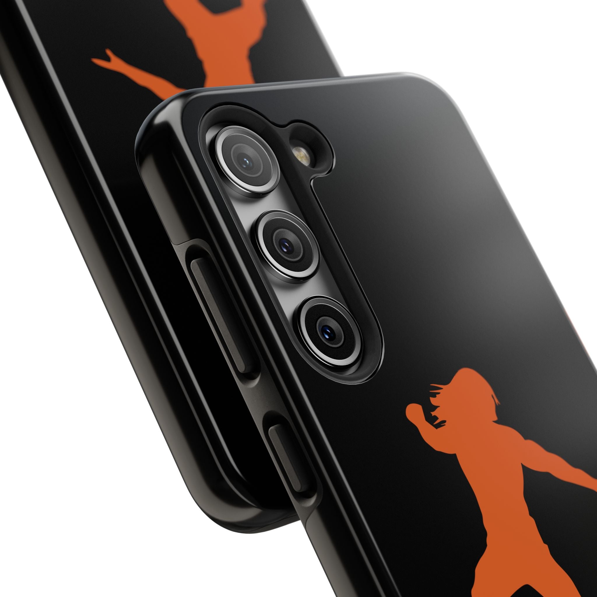 Roman Reigns Jump Orange Graphic Design, iPhone and Samsung Case Cool Graphic Sports Fan Phone Case