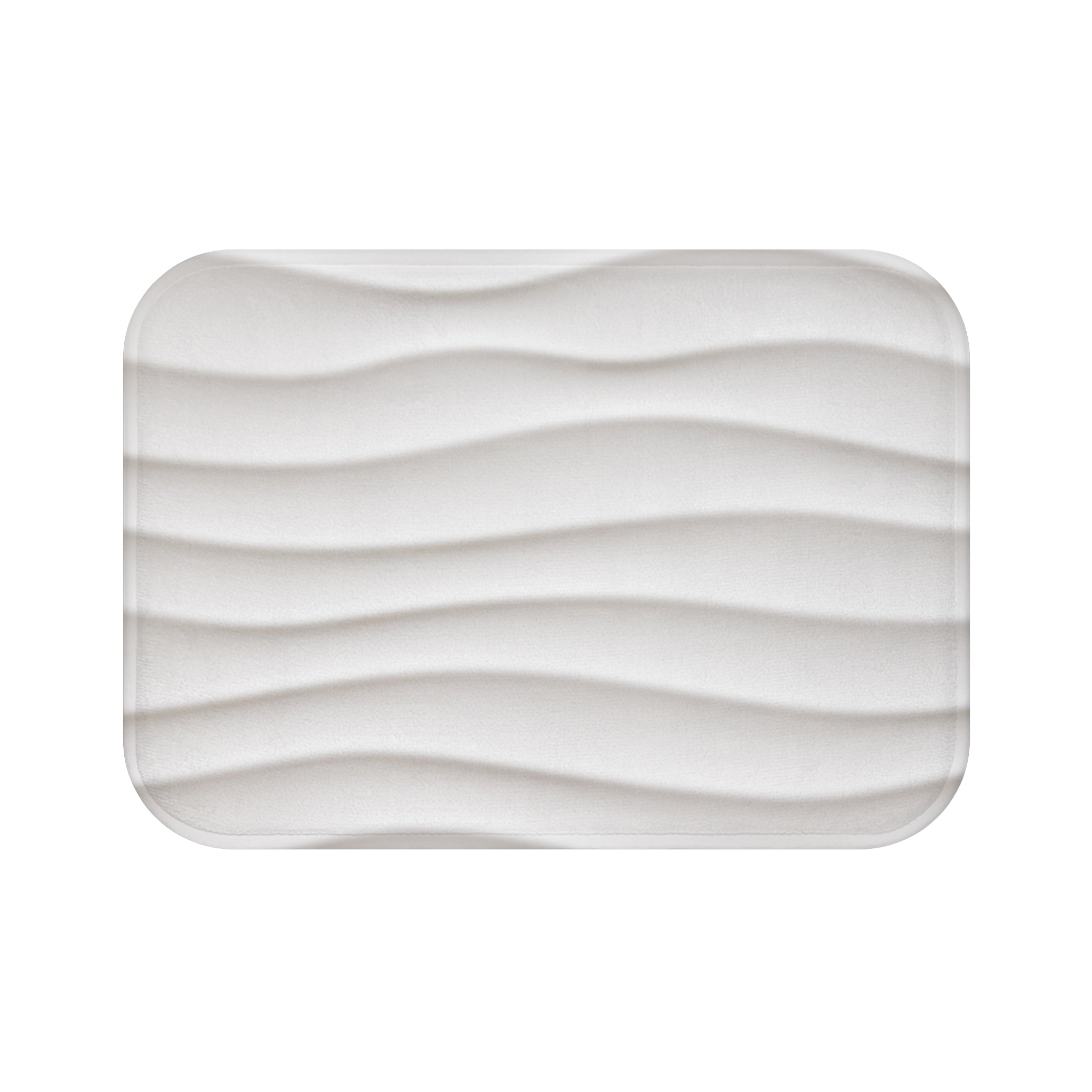 Sand White Memory Foam Microfiber Bath Mat - Extra Soft Non-Slip Plush Rug, Machine Washable, Bathroom Floor, Tub & Shower