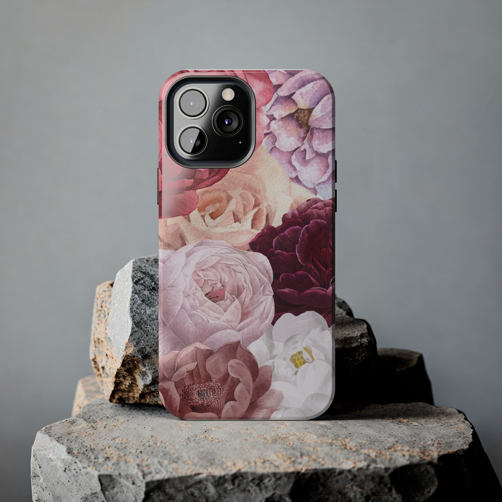 Pink Purple Watercolor Flower, Elegant Phone Cases, Stylish Phone Covers, Chic Phone Protectors, Fashionable Case for Her, Trendy Smartphone Accessories