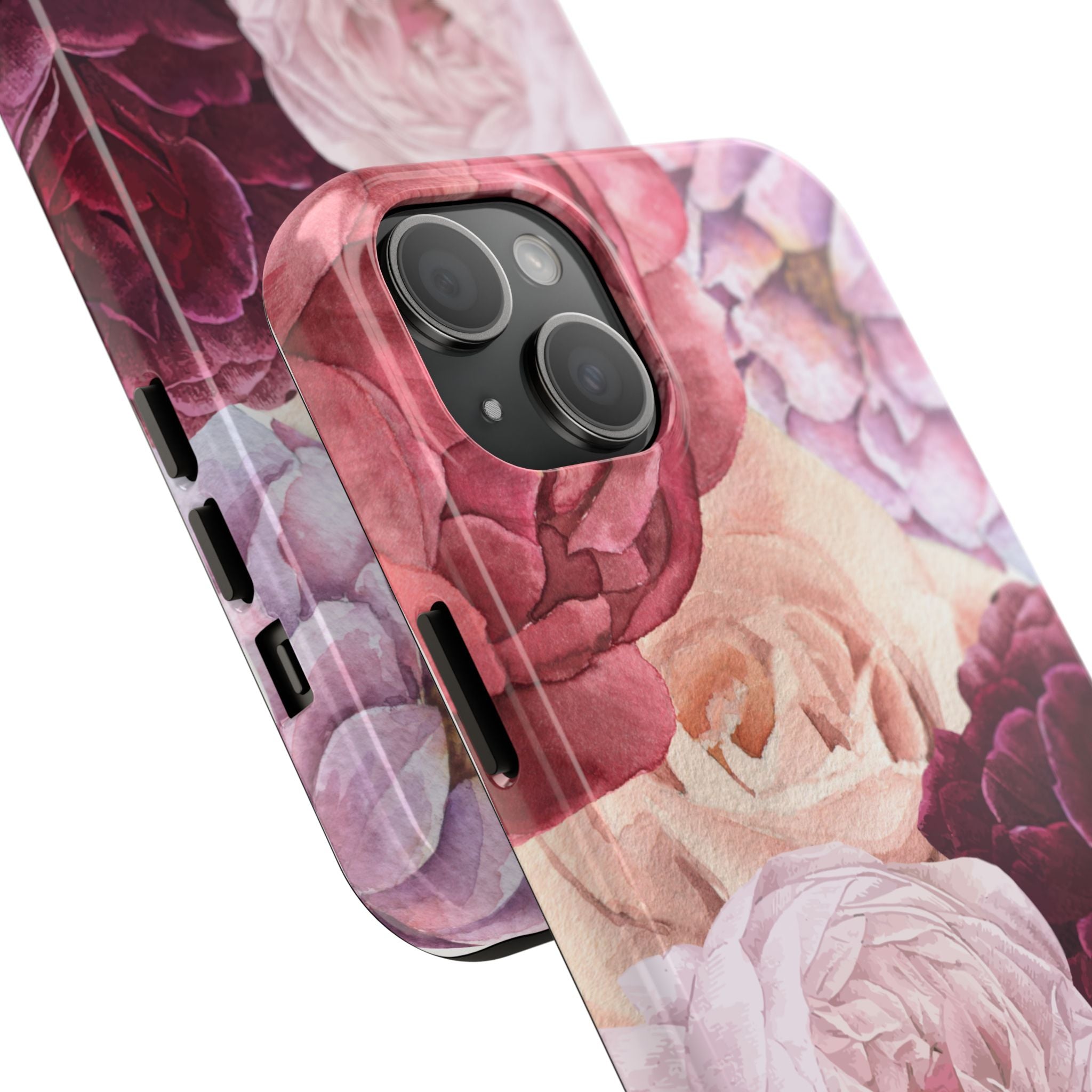 Pink Purple Watercolor Flower, Elegant Phone Cases, Stylish Phone Covers, Chic Phone Protectors, Fashionable Case for Her, Trendy Smartphone Accessories