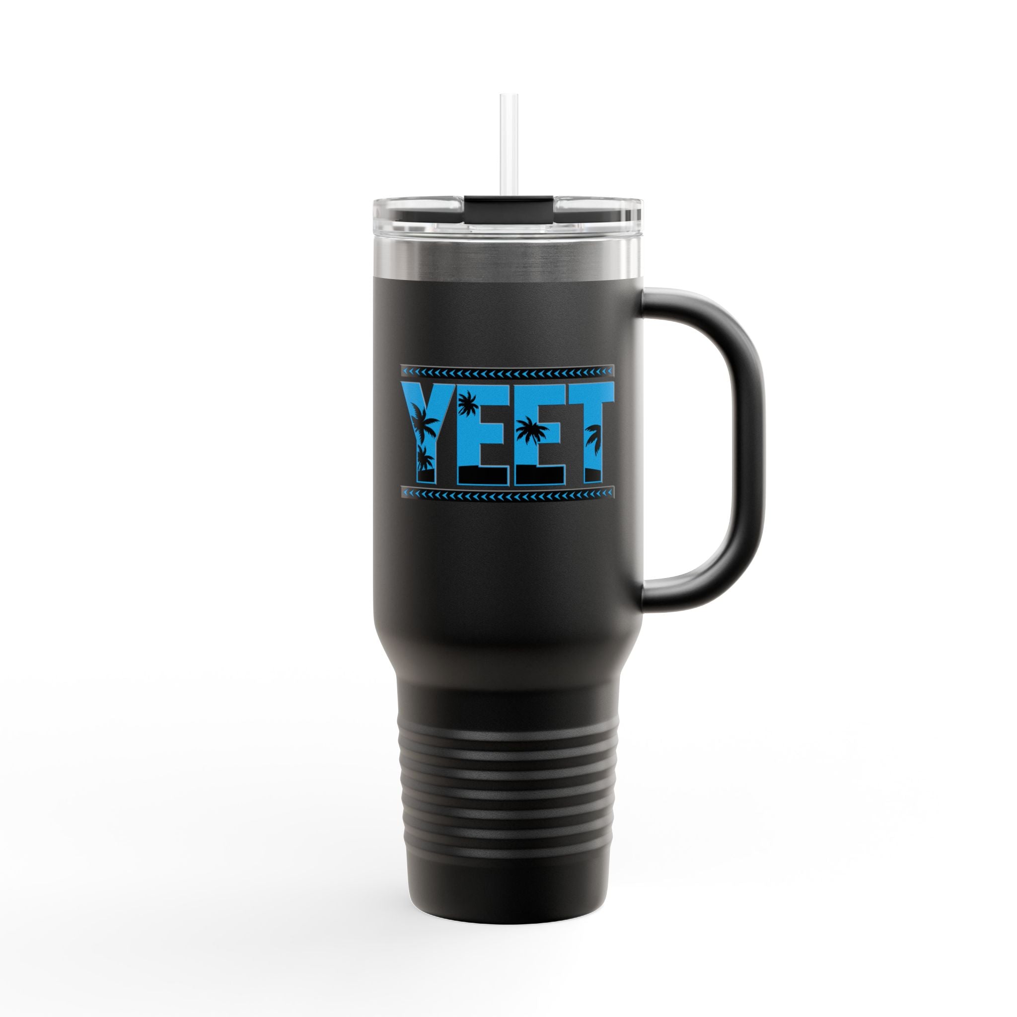 Yeet  Blue-Black Graphic Design,  Insulated Travel Mug, Gift for Her Gift for Him - 40oz, Gift for Her, Gift for Him