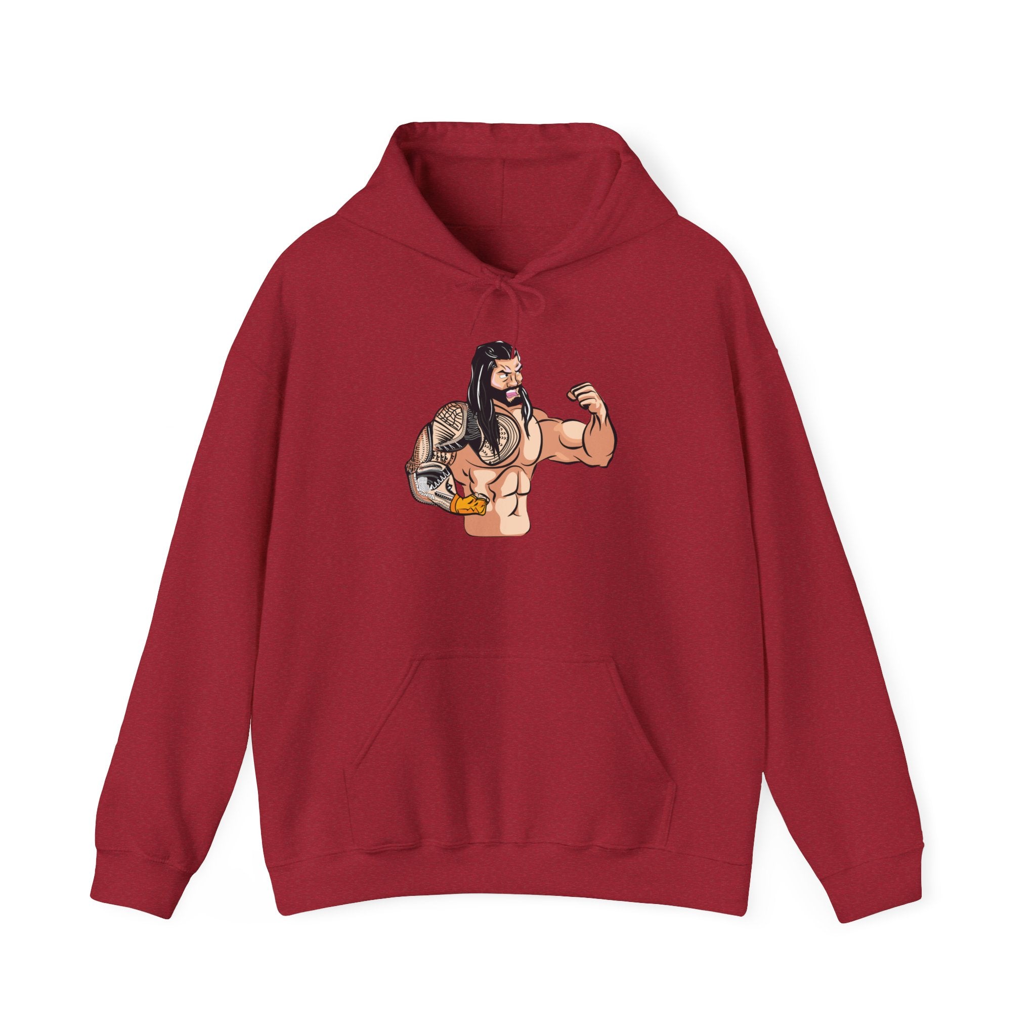 Roman Reigns Cartoon Design Hoodies, Gift for Her - Gift for Him, Sports Fan Wrestling Unisex Hooded Sweatshirt, Casual Outwear