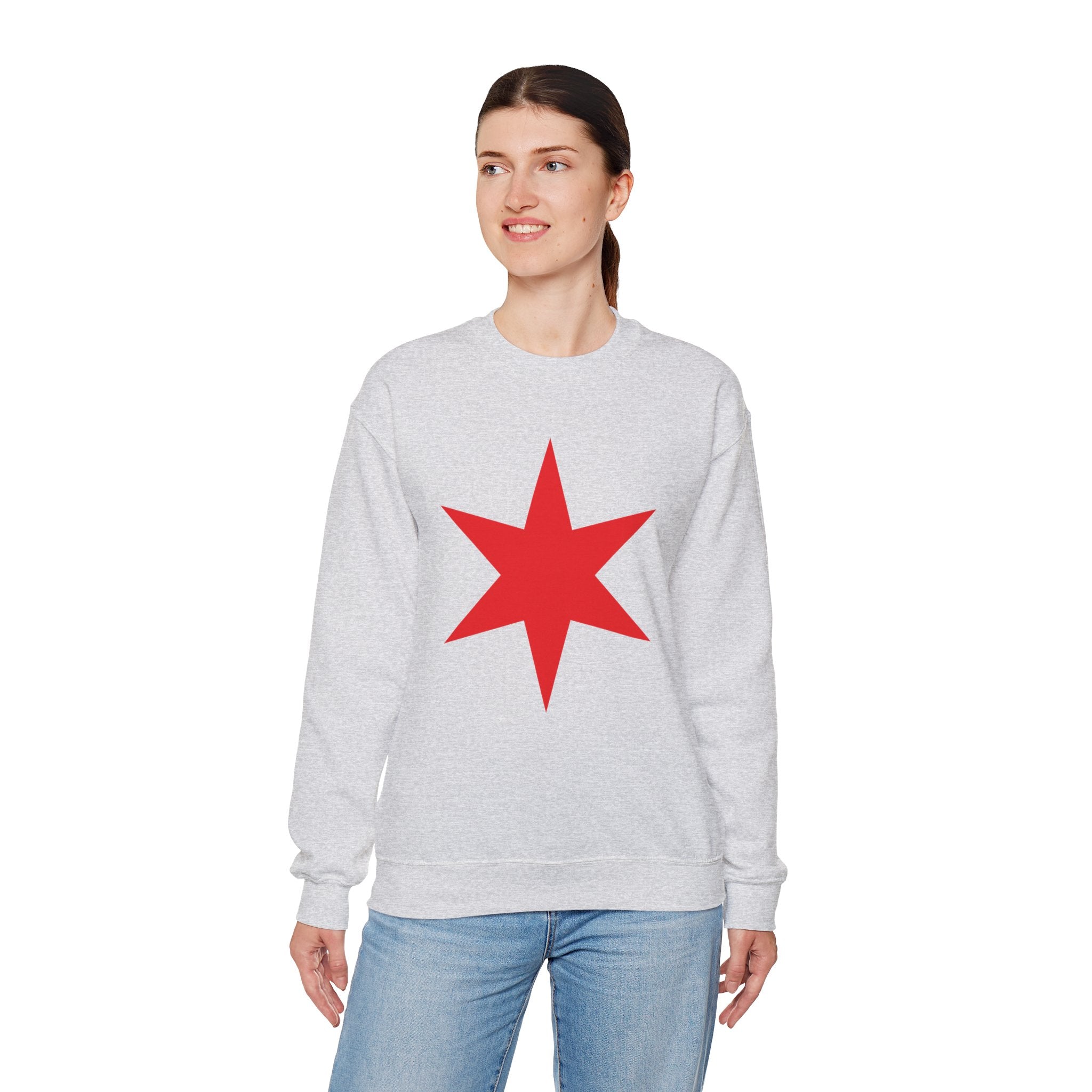 Chicago Star Sweatshirt, Wrestling Fan Unisex Sweatshirt - Gift for Him or Her, Casual Outwear, Heavy Blend Crewneck Sweatshirt