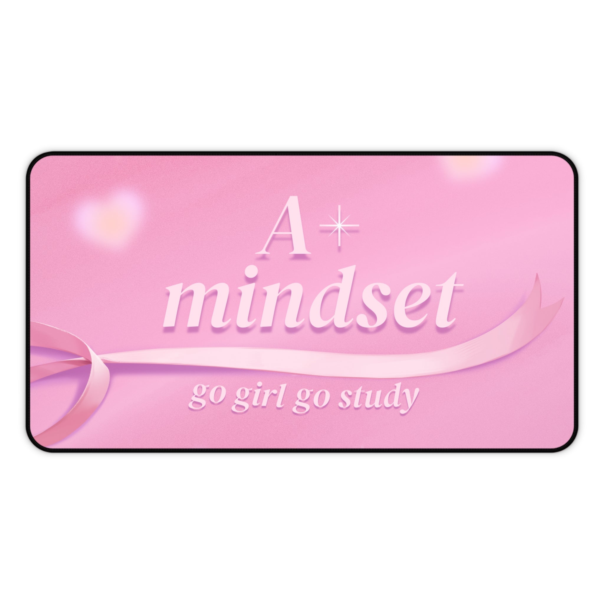 A+ Mindset, Valentines Gift, Mouse Pad, Desk Matt for Desktop, Cute Desk Pad Mat, XXL Large Mouse Pad for Desk, Anti-Slip Big Mousepad with Stitched Edges, Keyboard Pad Mouse Mat for Computer