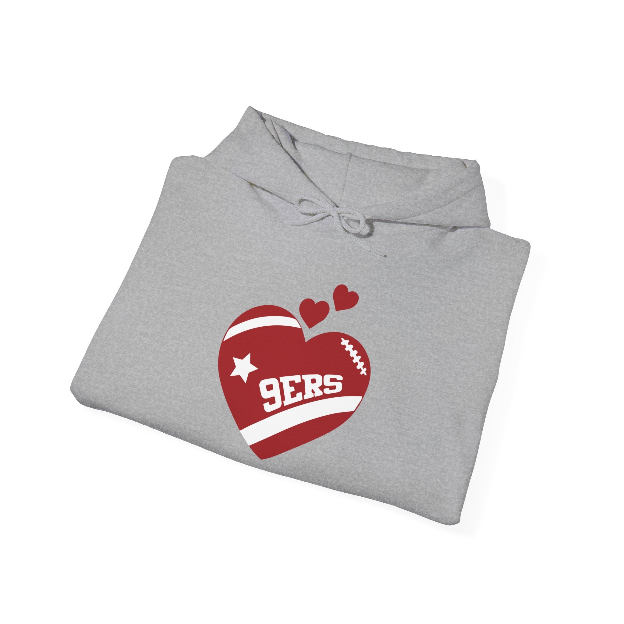 Cute Heart San Francisco Football Hoodies, SF Sports Team Sweatshirt, Football Fan Shirt, Hoodie Gift for Him-Her