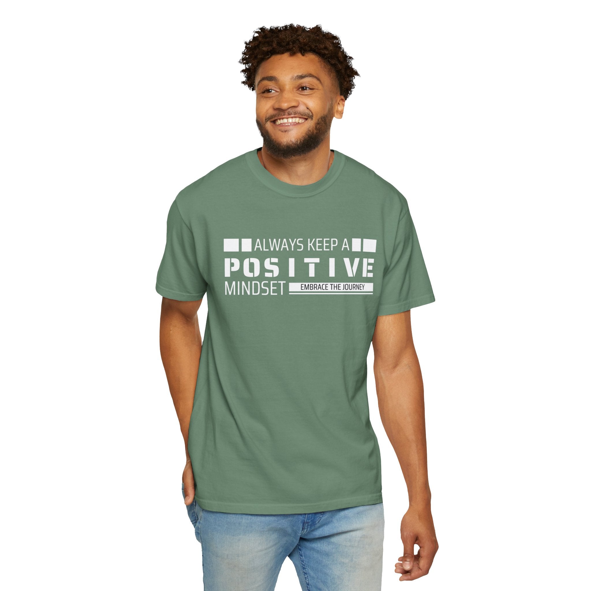 Always Keep A Positive Mindset, Graphic Design Unisex T-shirt, Casual Cotton Outwear, Gift for Him- Gift for Her, Stylish Tee, Cool Shirt, Trendy Apparel, Comfortable Top,