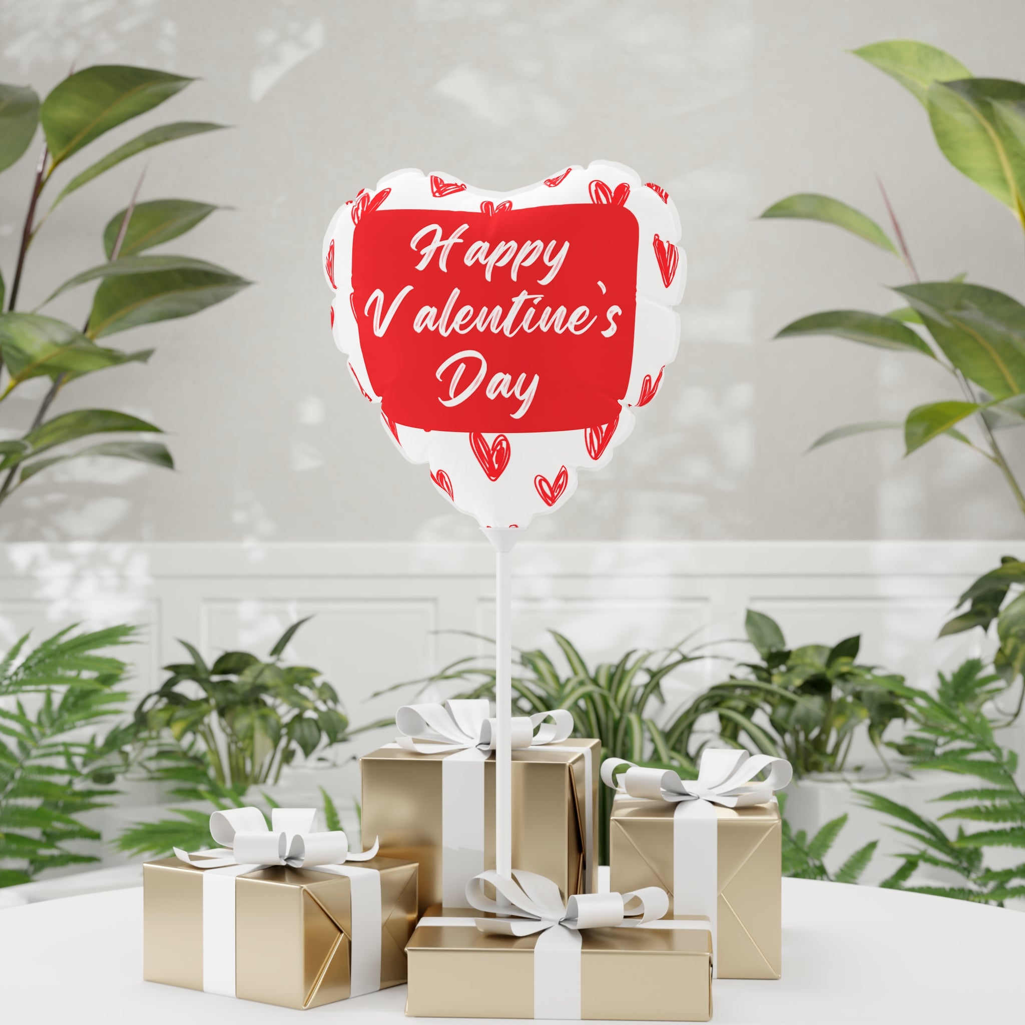 Valentine's Day Love - Balloons, Romantic Heart-Shaped Decorations and Words, Love Party Supplies, Anniversary Celebration