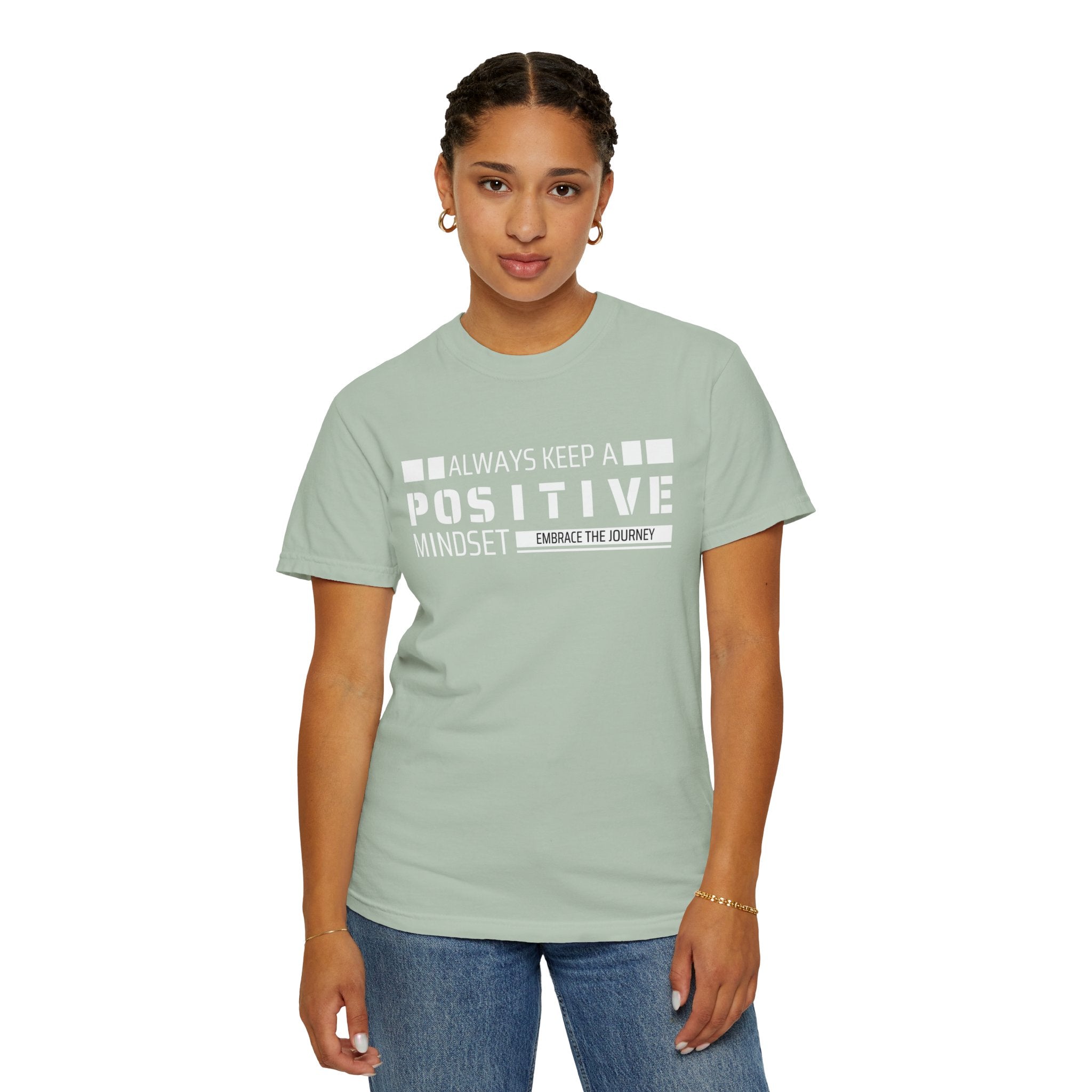 Always Keep A Positive Mindset, Graphic Design Unisex T-shirt, Casual Cotton Outwear, Gift for Him- Gift for Her, Stylish Tee, Cool Shirt, Trendy Apparel, Comfortable Top,