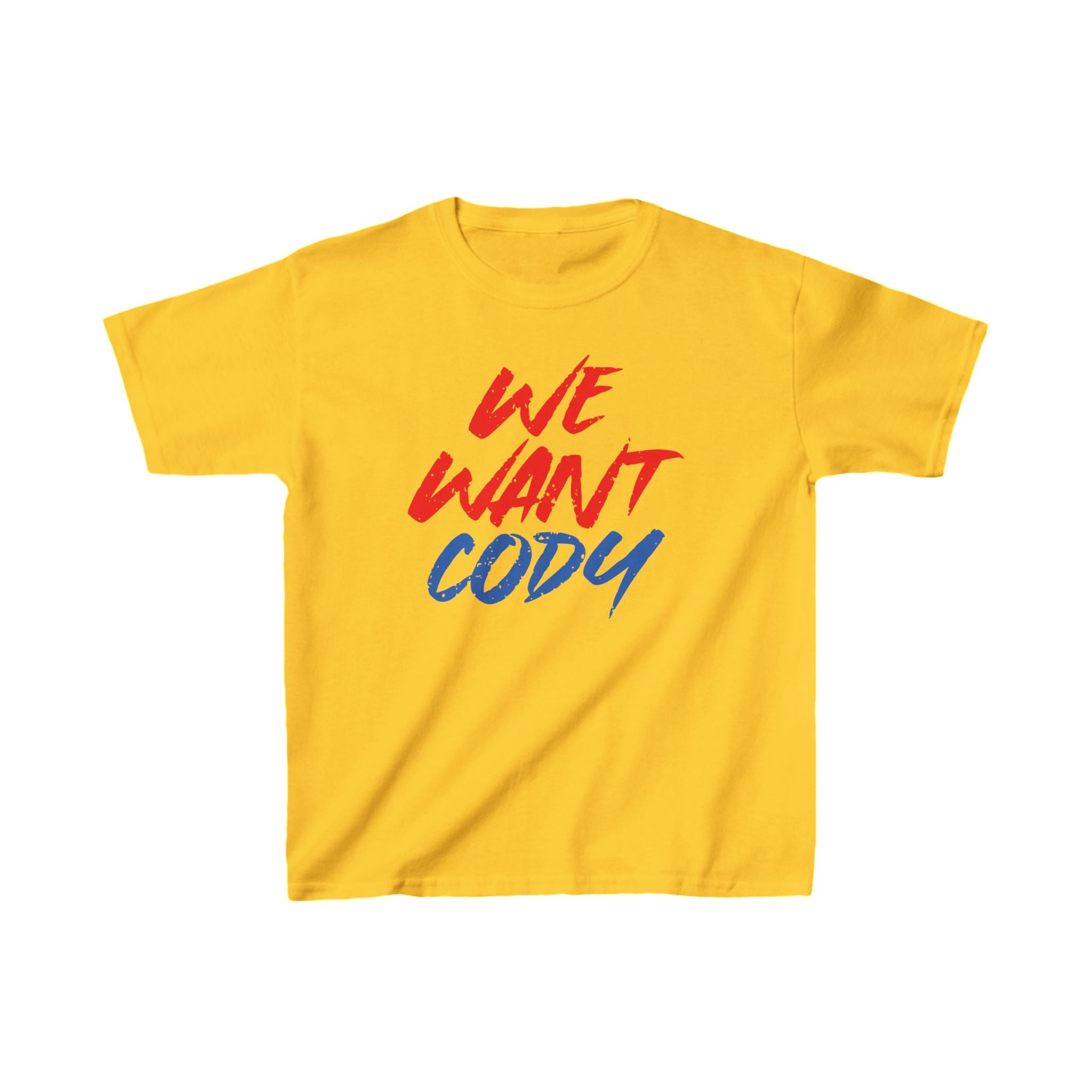 Cody Rhodes "We Want Cody" Shirt, Unisex Kids Shirt, Sports Fan T-Shirt, Best Gift for Kids,  Cotton Shirt for Kids