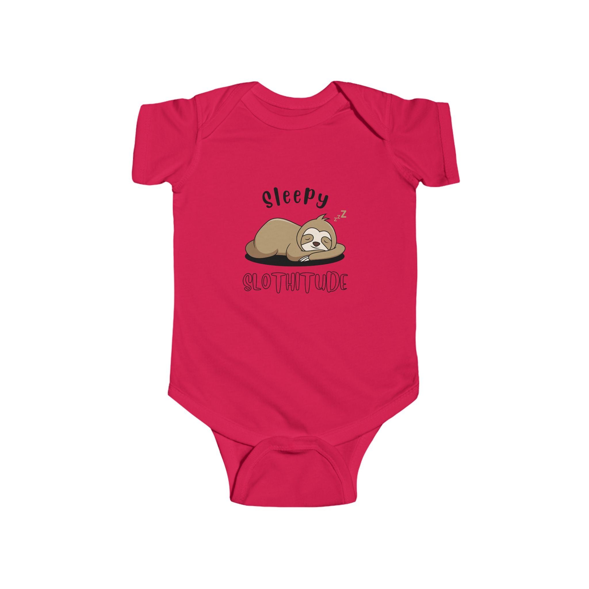 "Sleepy Slothitude" Infant Bodysuit, Cute Designs, Gift for Baby, Comfortable, Baby Shower Gift, Newborn Outfit, Baby Clothing