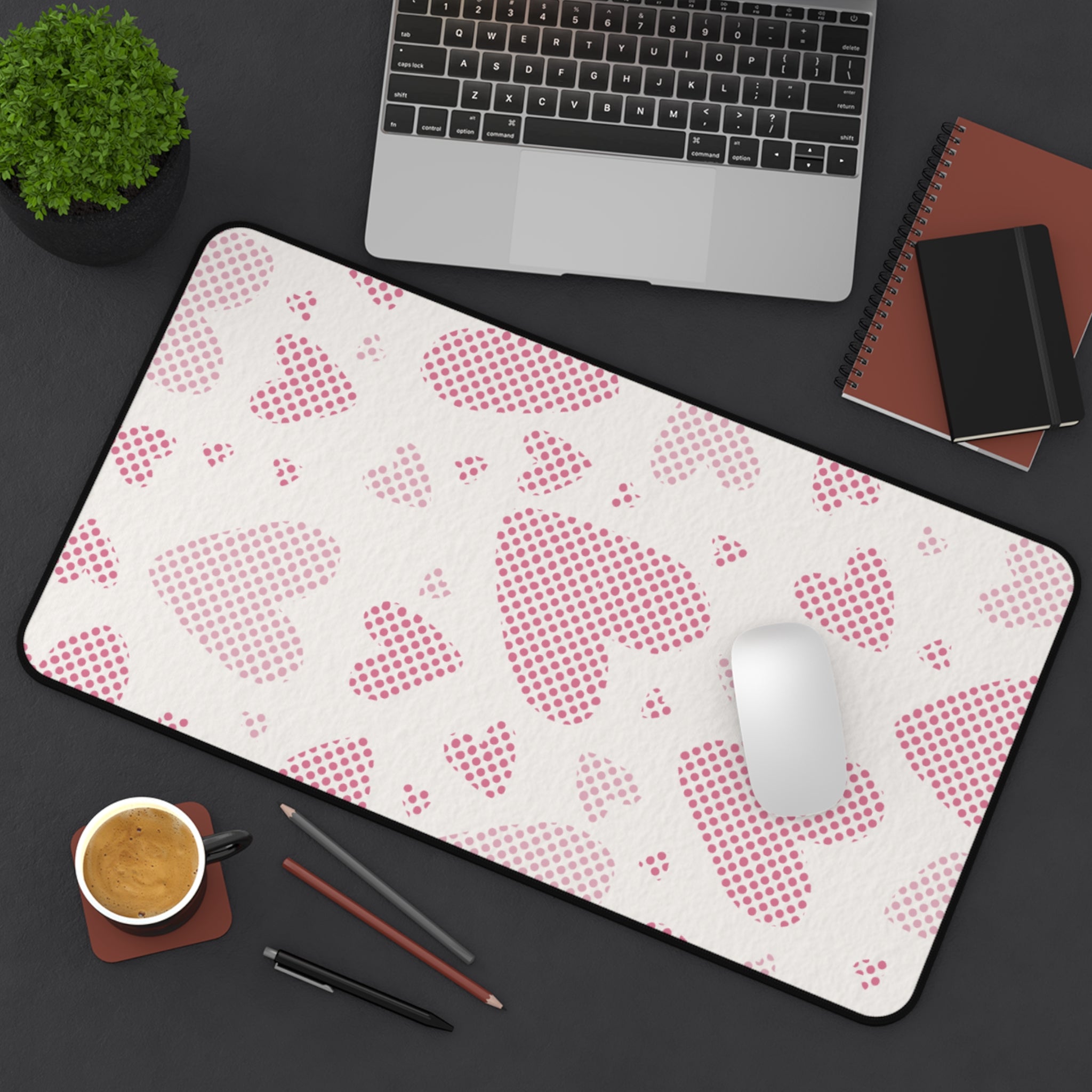 Love Zoom, Valentines Gift, Mouse Pad, Desk Matt for Desktop, Cute Desk Pad Mat, XXL Large Mouse Pad for Desk, Anti-Slip Big Mousepad with Stitched Edges, Keyboard Pad Mouse Mat for Computer