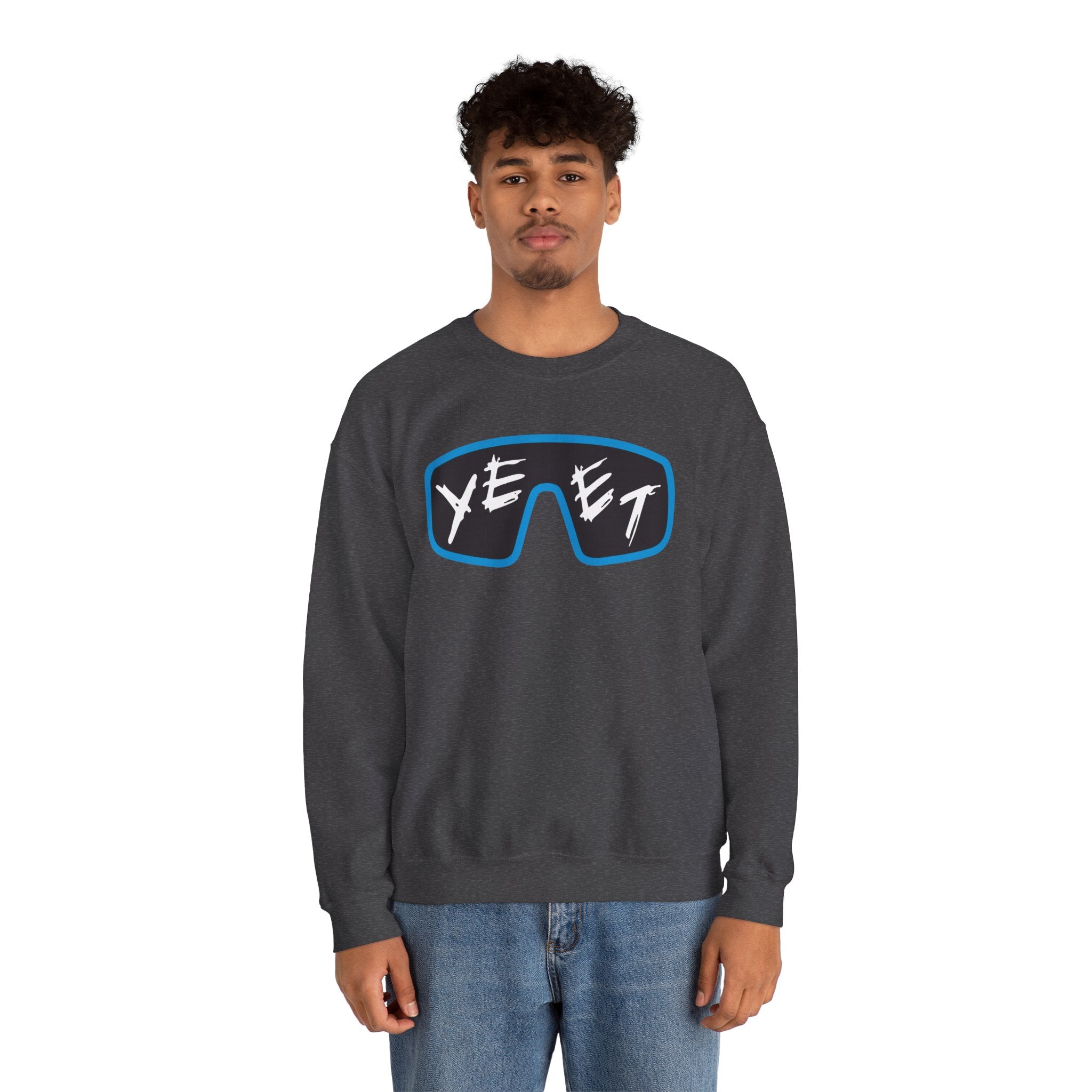 Yeet Glasses Sweatshirt, Wrestling Fan Unisex Sweatshirt - Gift for Him or Her, Casual Outwear, Heavy Blend Crewneck Sweatshirt