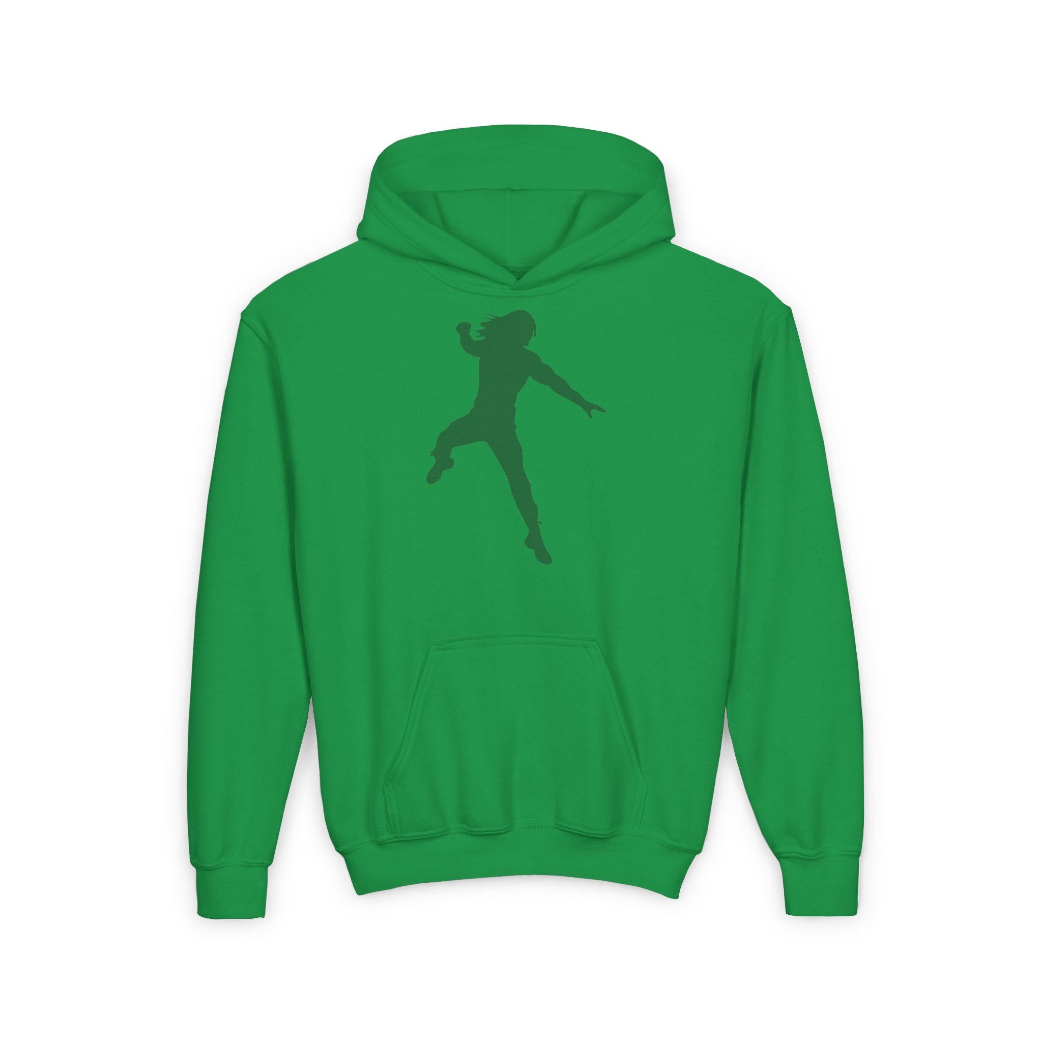 Roman Reigns Jump Green Shirt Design, Sports Fan Kids Hoodies - Youth Heavy Blend Hooded Sweatshirt, Unisex Wrestling Fan Hoodies, Gift for Her-Him, Casual Outwear