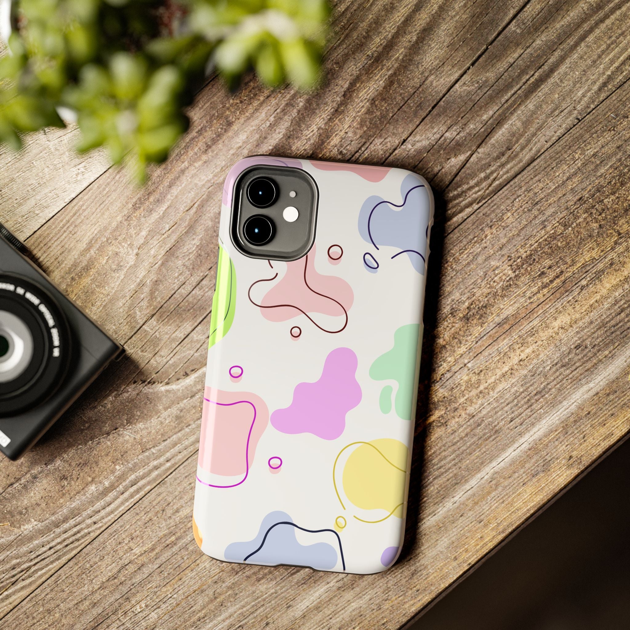 Colorful Pastel Abstract Patern, Elegant Phone Cases, Stylish Phone Covers, Chic Phone Protectors, Fashionable Case for Her, Trendy Smartphone Accessories