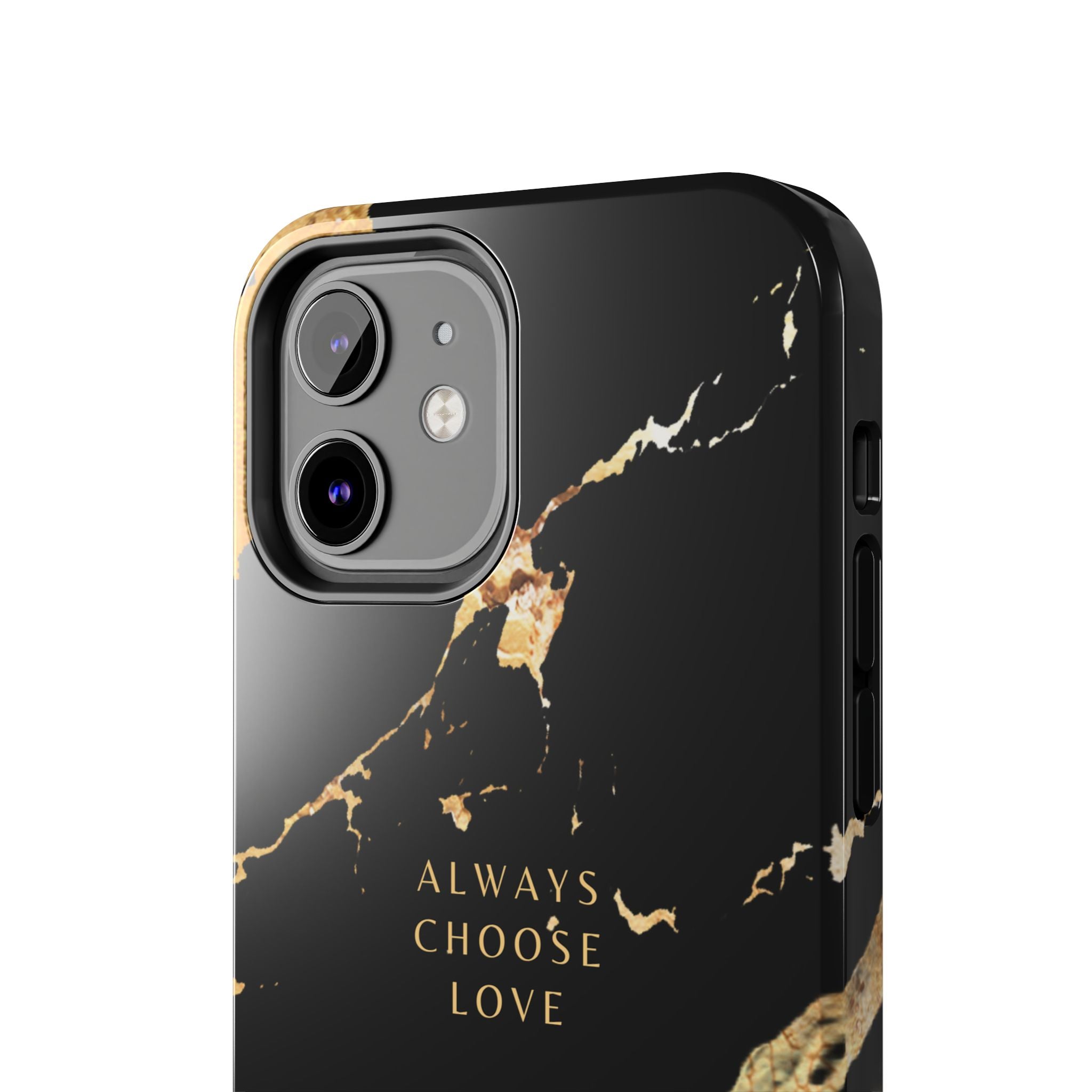 Black Gold Always Choose Love, Elegant Phone Cases, Stylish Phone Covers, Chic Phone Protectors, Fashionable Case for Her, Trendy Smartphone Accessories