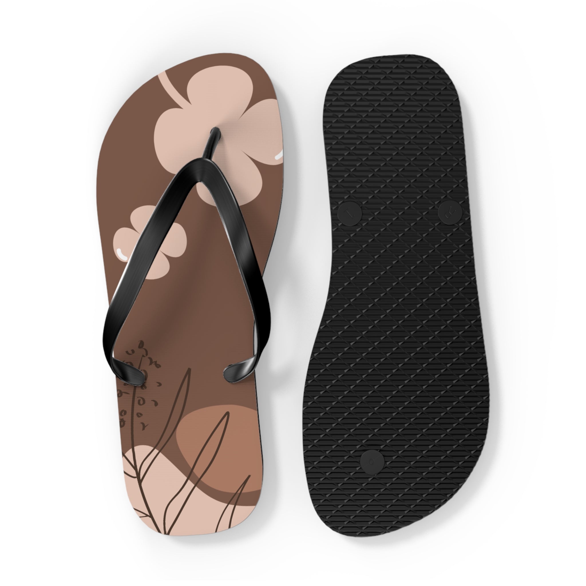 Brown, Flip Flops for Women, Cute Designs, Everyday Use, Indoor Sleepers