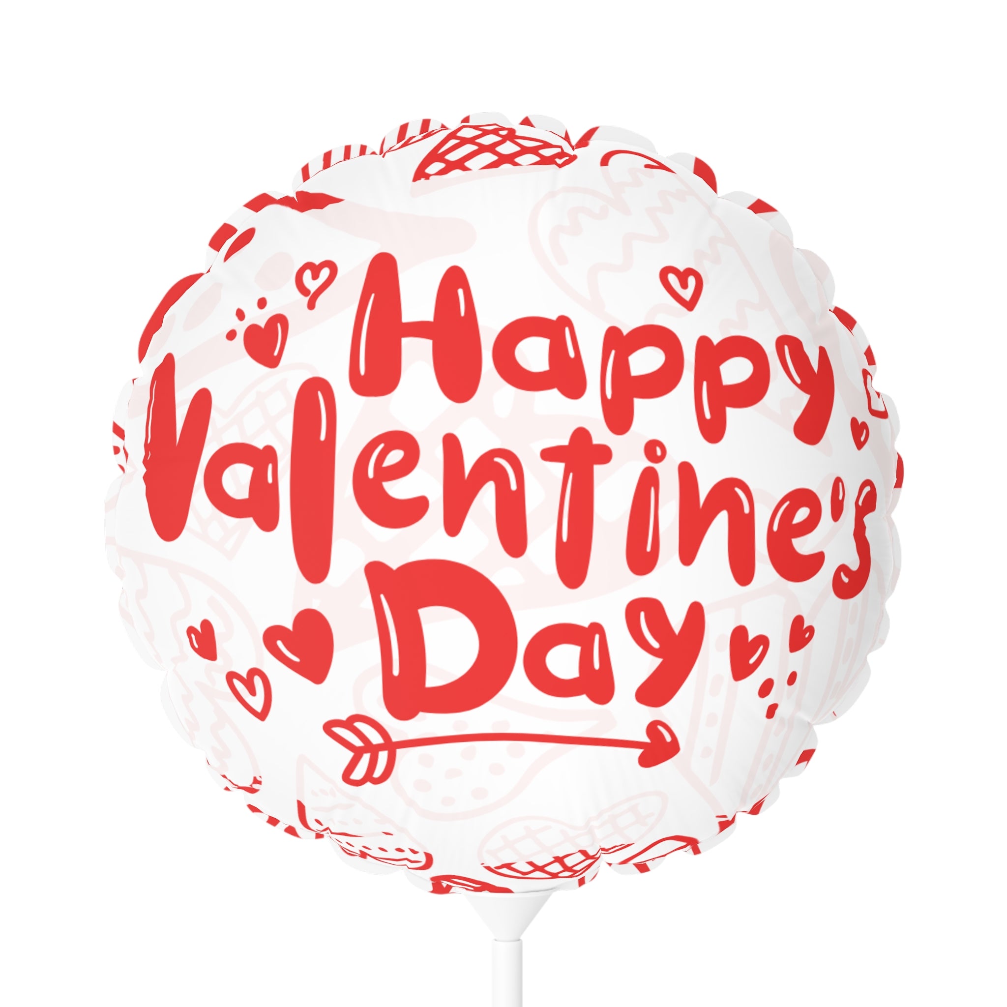 Happy  Valentine's Day- Red-White- Balloons, Romantic Heart-Shaped Decorations and Words, Love Party Supplies, Anniversary Celebration