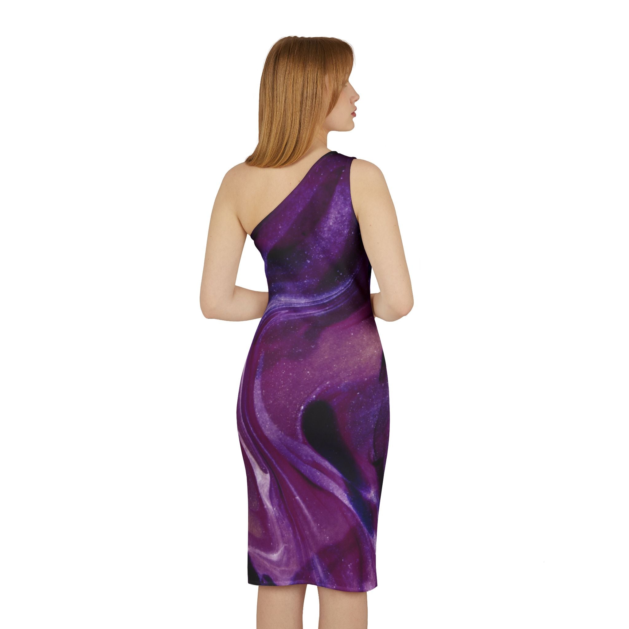 Purple Sexy Elegant One Shoulder Dress, Bodycon Party Cocktail Dress, Valentines, Birthday Outfit, Sleeveless Dress