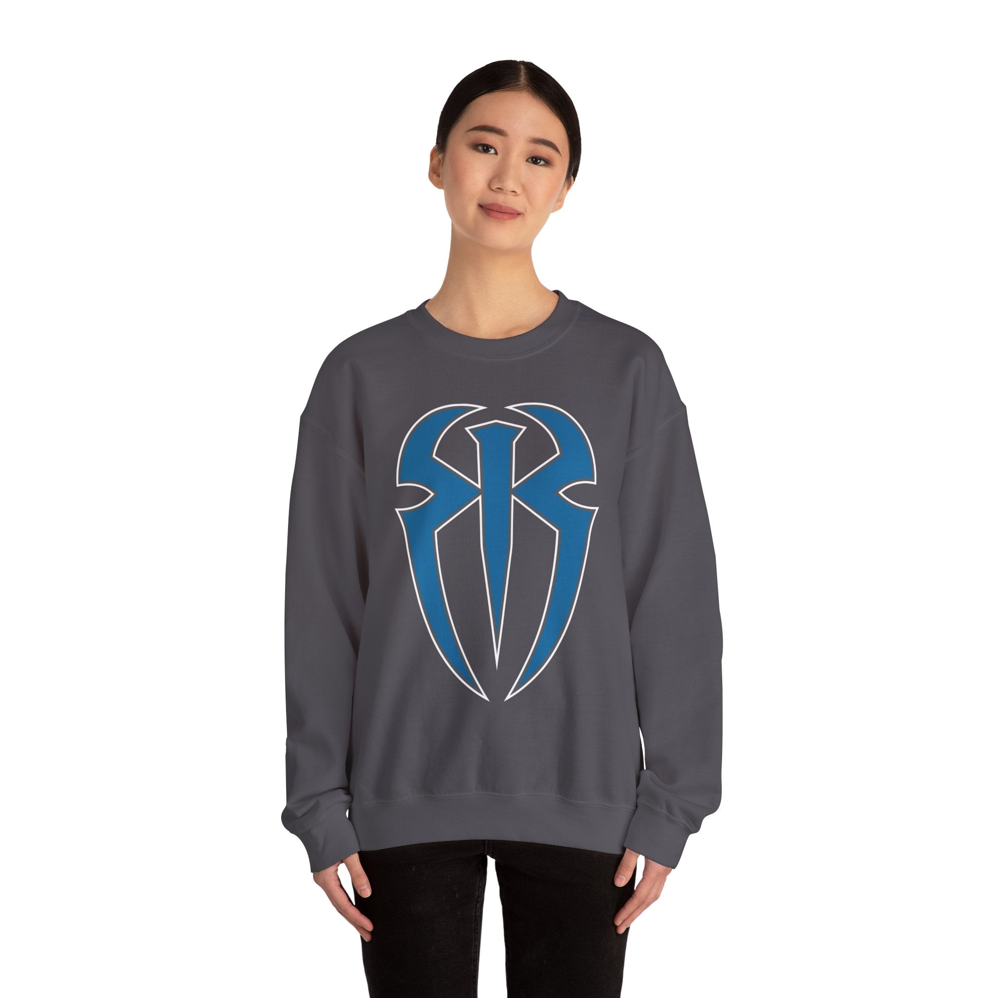 Roman Reigns Cool Graphic Design, Wrestling Fan Unisex Sweatshirt - Gift for Him or Her, Casual Outwear, Heavy Blend Crewneck Sweatshirt