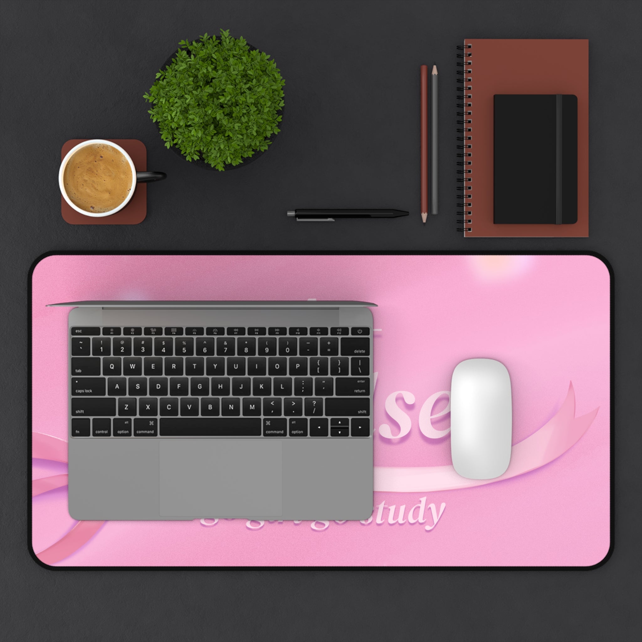 A+ Mindset, Valentines Gift, Mouse Pad, Desk Matt for Desktop, Cute Desk Pad Mat, XXL Large Mouse Pad for Desk, Anti-Slip Big Mousepad with Stitched Edges, Keyboard Pad Mouse Mat for Computer