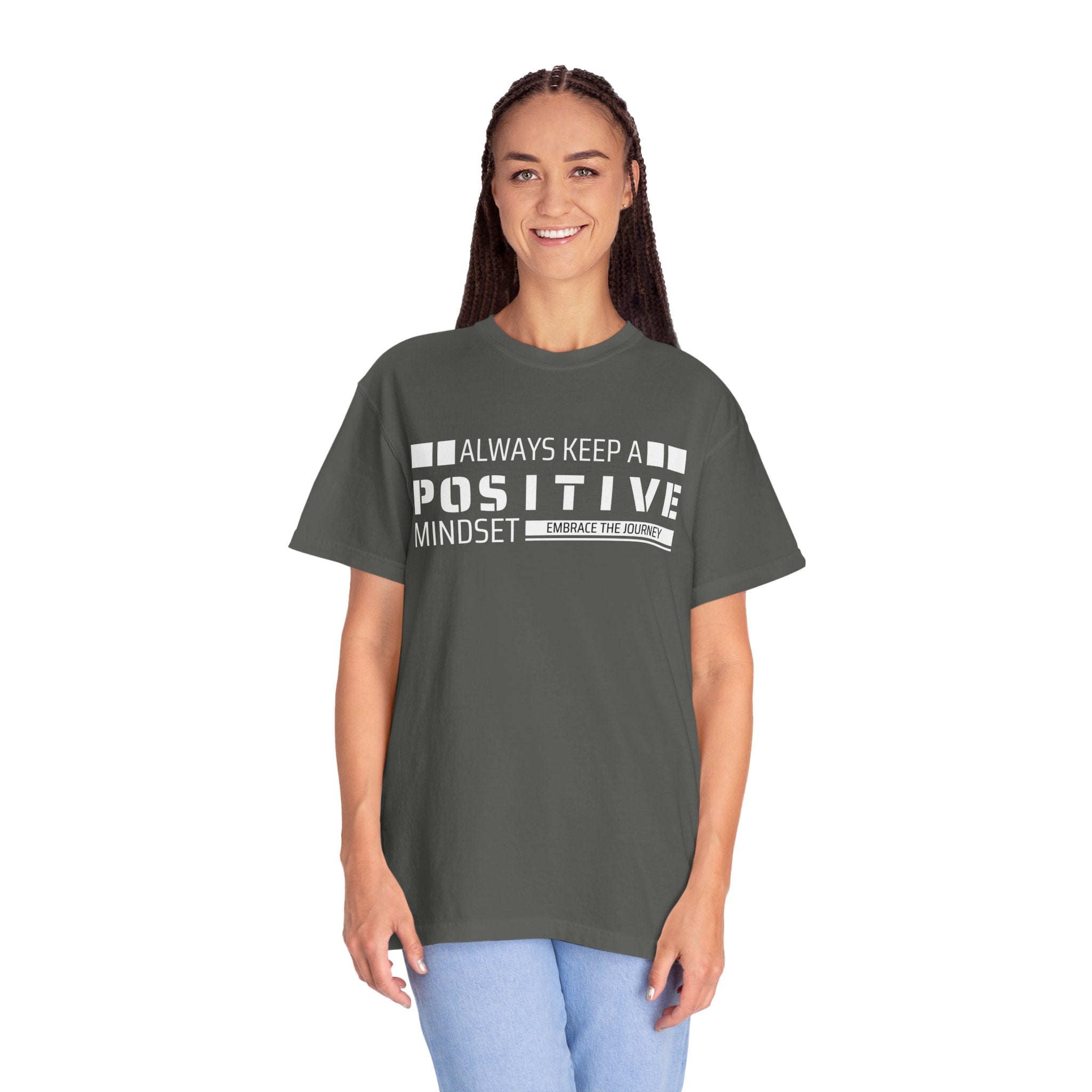 Always Keep A Positive Mindset, Graphic Design Unisex T-shirt, Casual Cotton Outwear, Gift for Him- Gift for Her, Stylish Tee, Cool Shirt, Trendy Apparel, Comfortable Top,